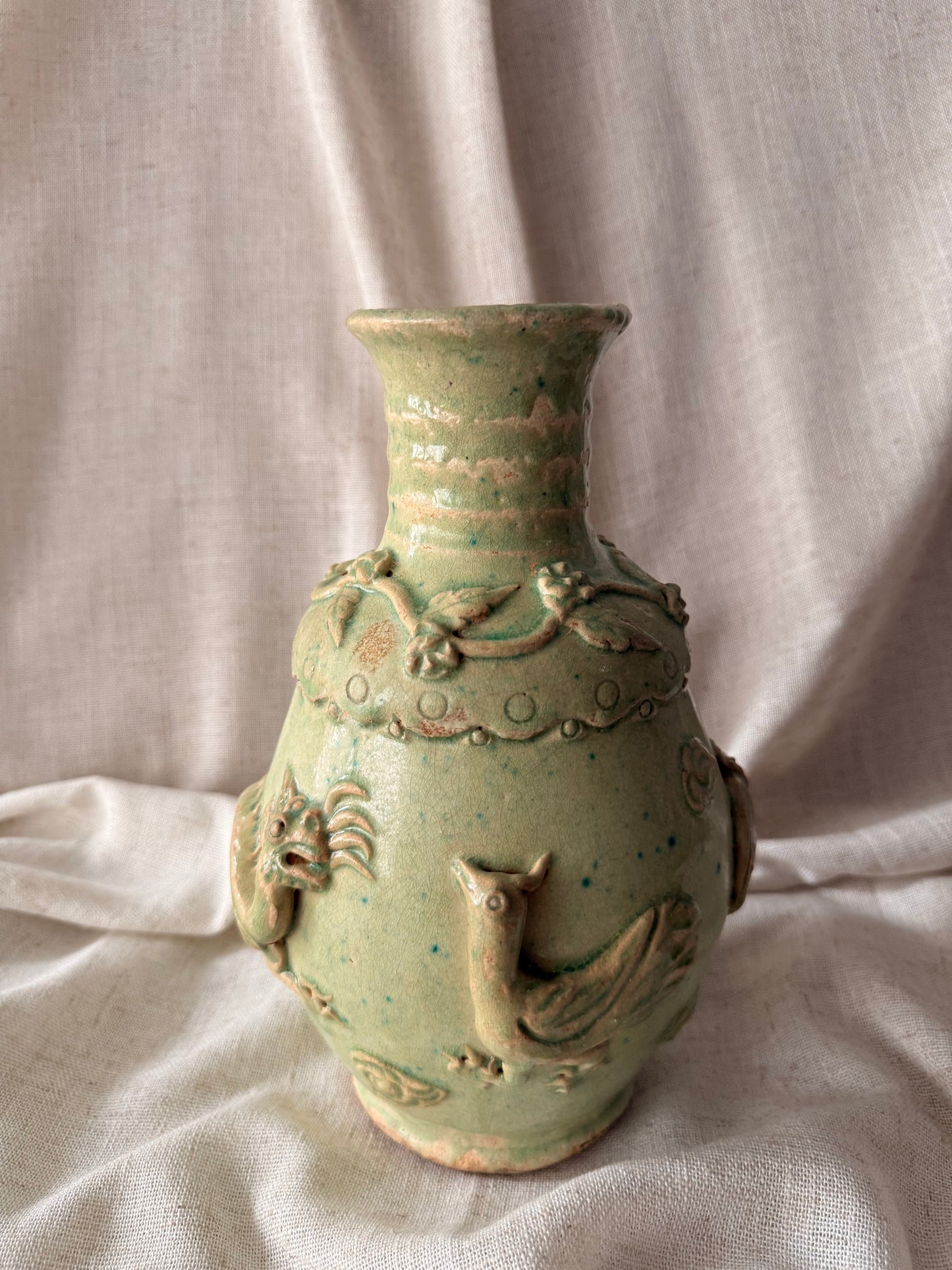 Singapore handmade phoenix and dragon vase