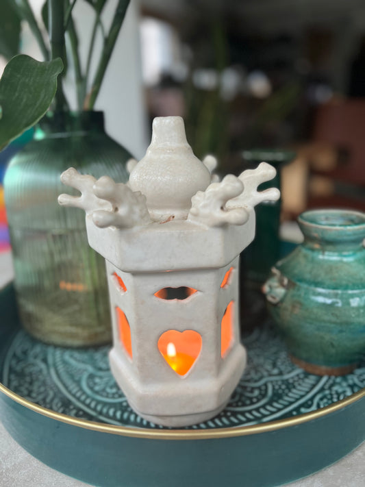 Dragon tea light ceramic Pagoda