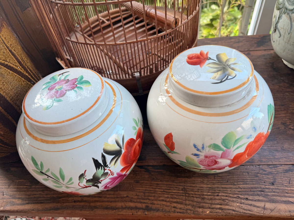 Republic Era hand-painted Ginger Jars