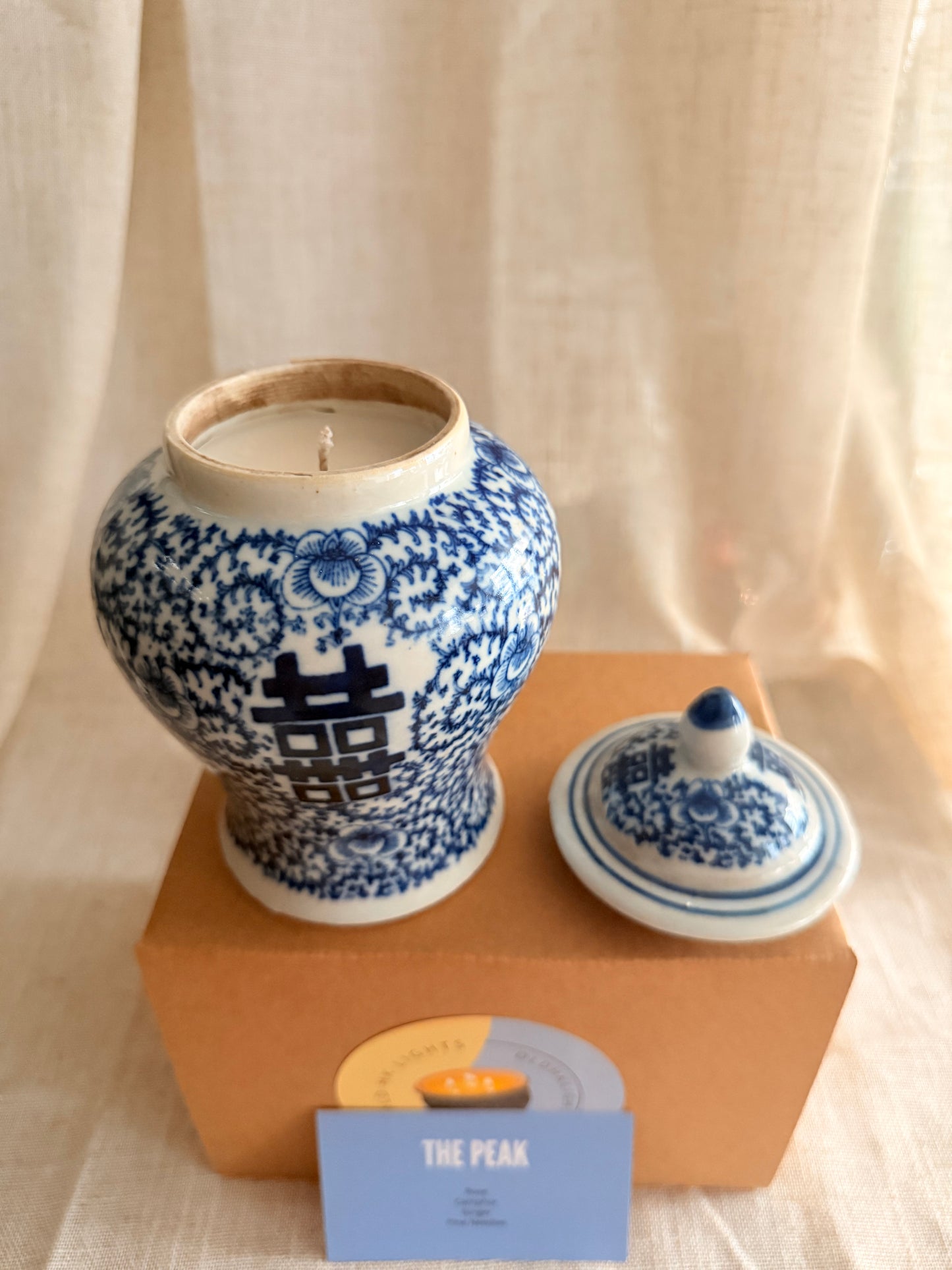 Double Happiness candle jar