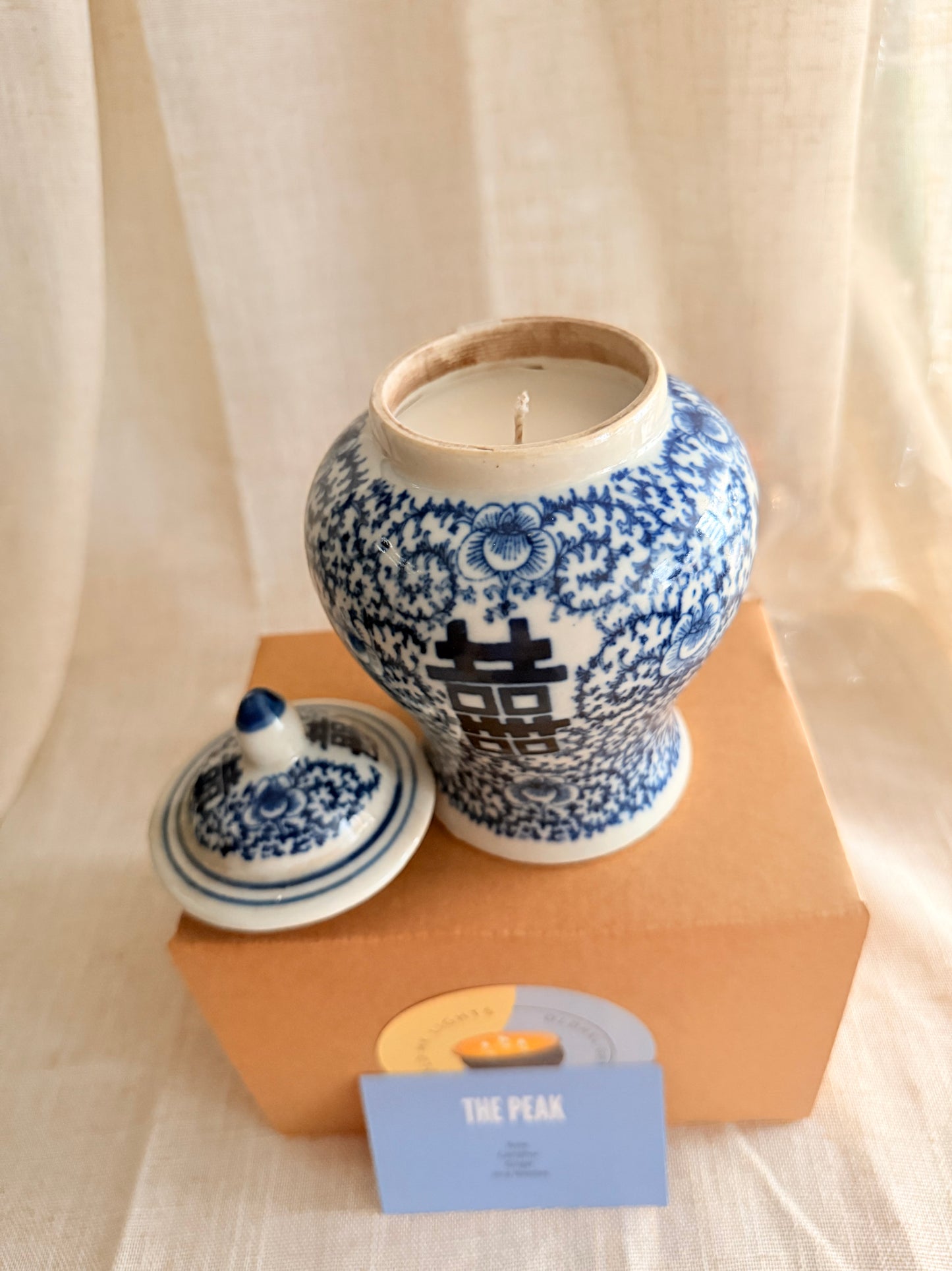 Double Happiness candle jar