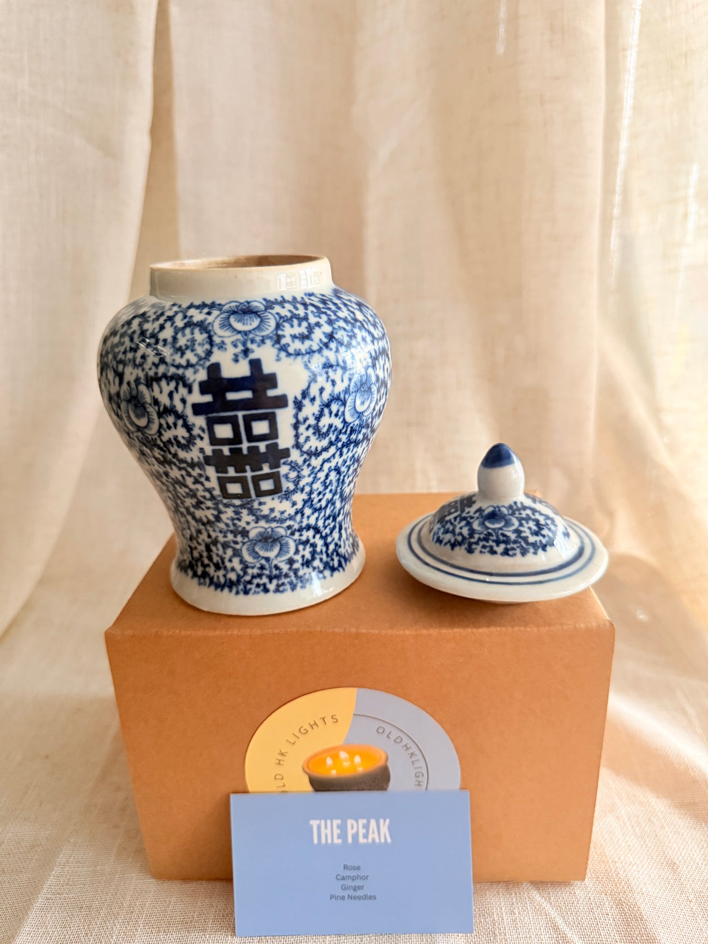Double Happiness candle jar