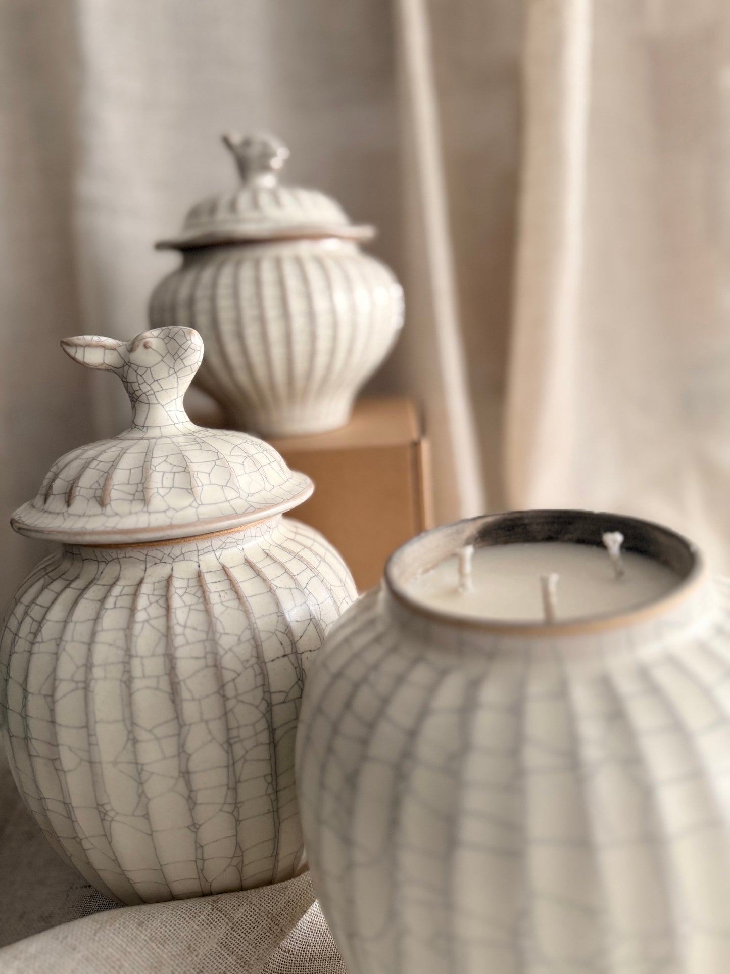 Large zodiac animal 3 wicks candle