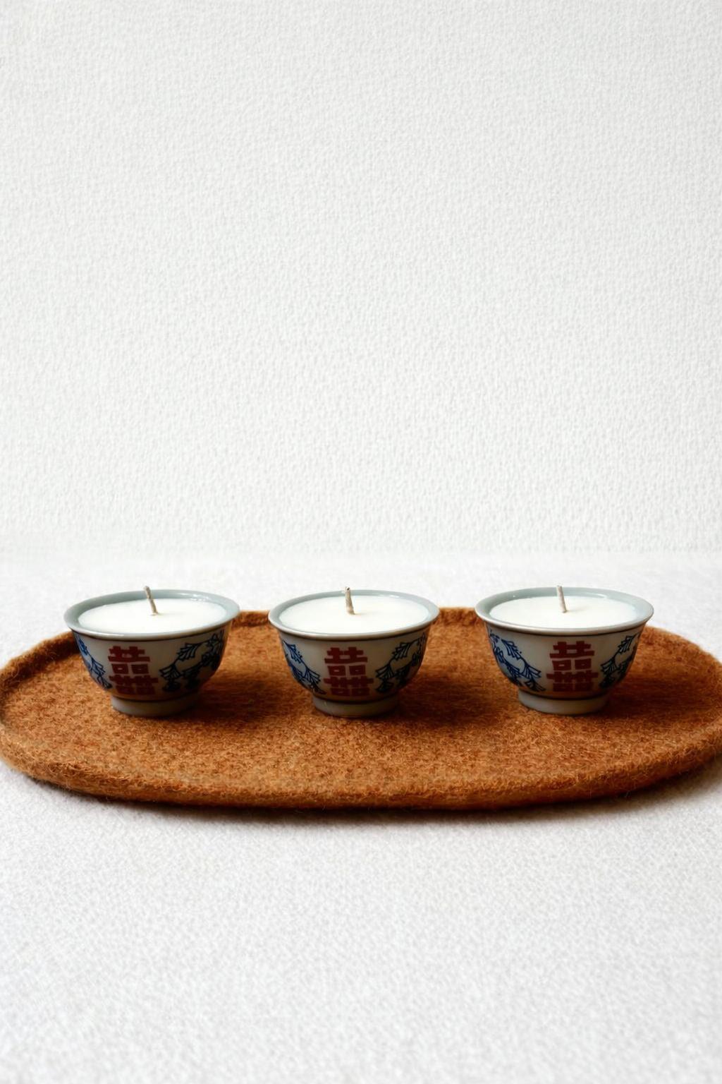 Set of 3 mini Teacups Candles