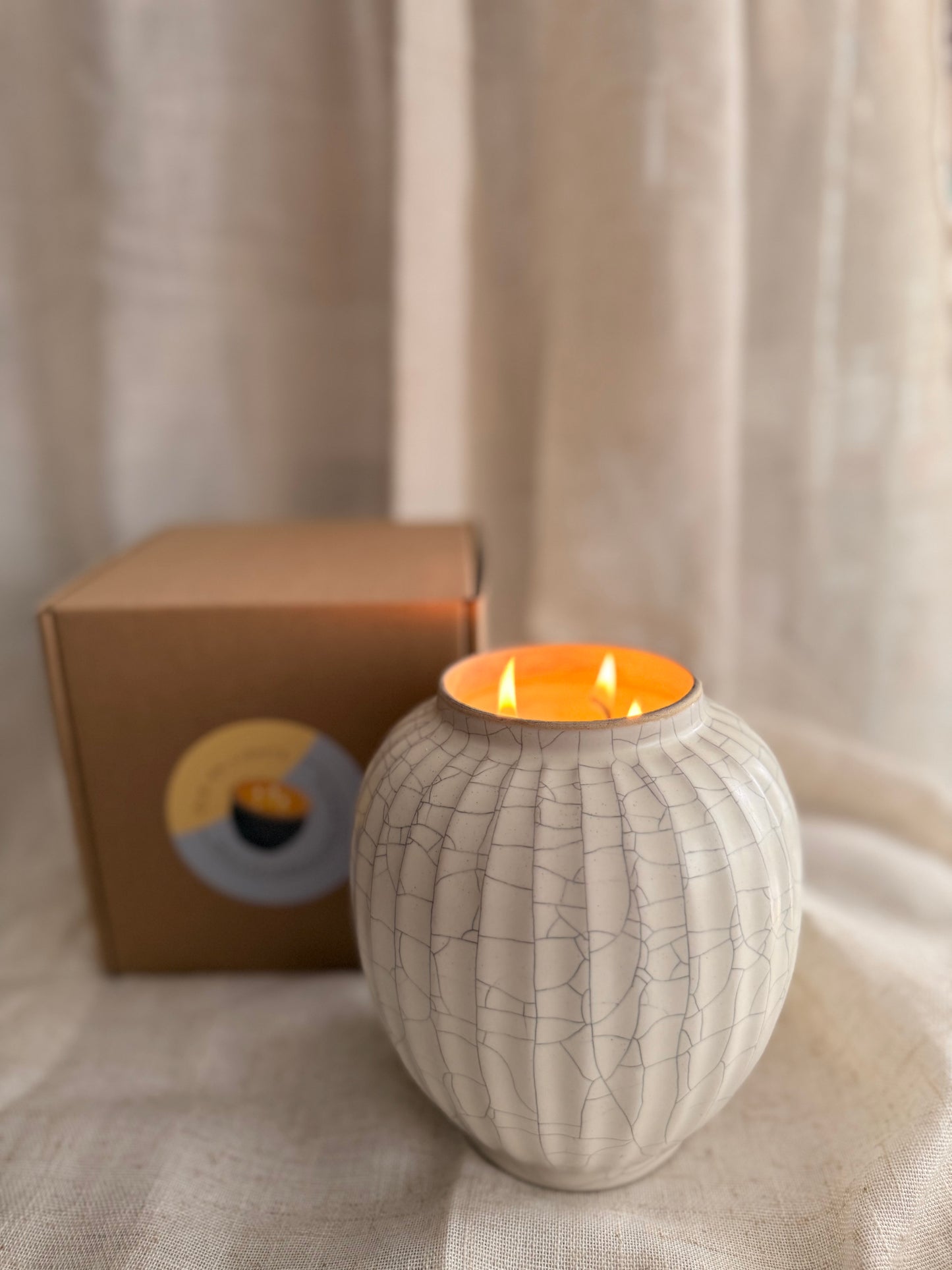 Large zodiac animal 3 wicks candle