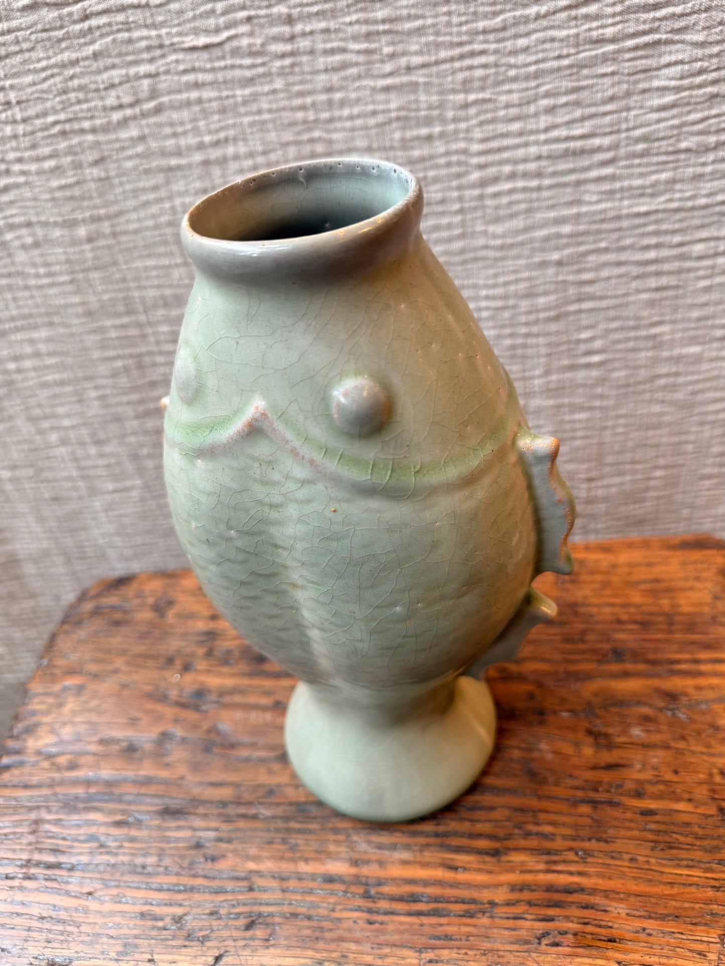 Celadon double Fish small Vase