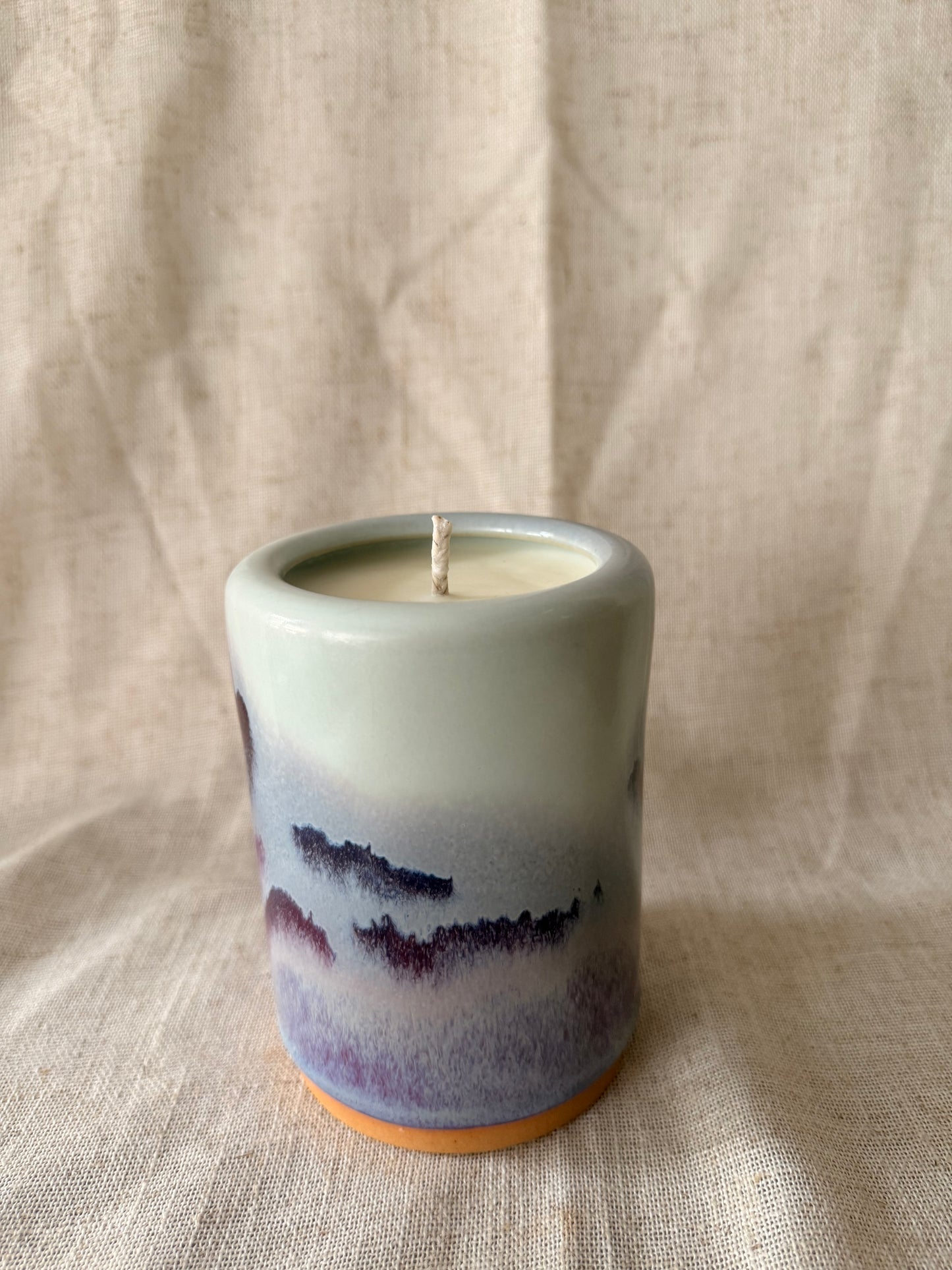 Pastel Aquarelle Brush pot Candle