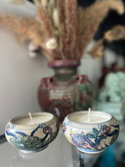 Lotus and fish pair of Kennedy Town candles