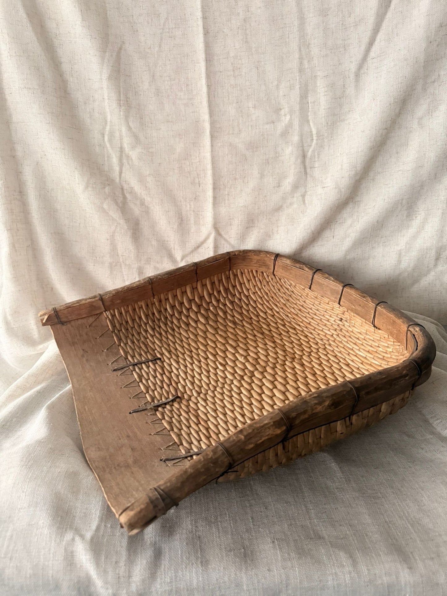 Beautiful shabby rice straw Basket