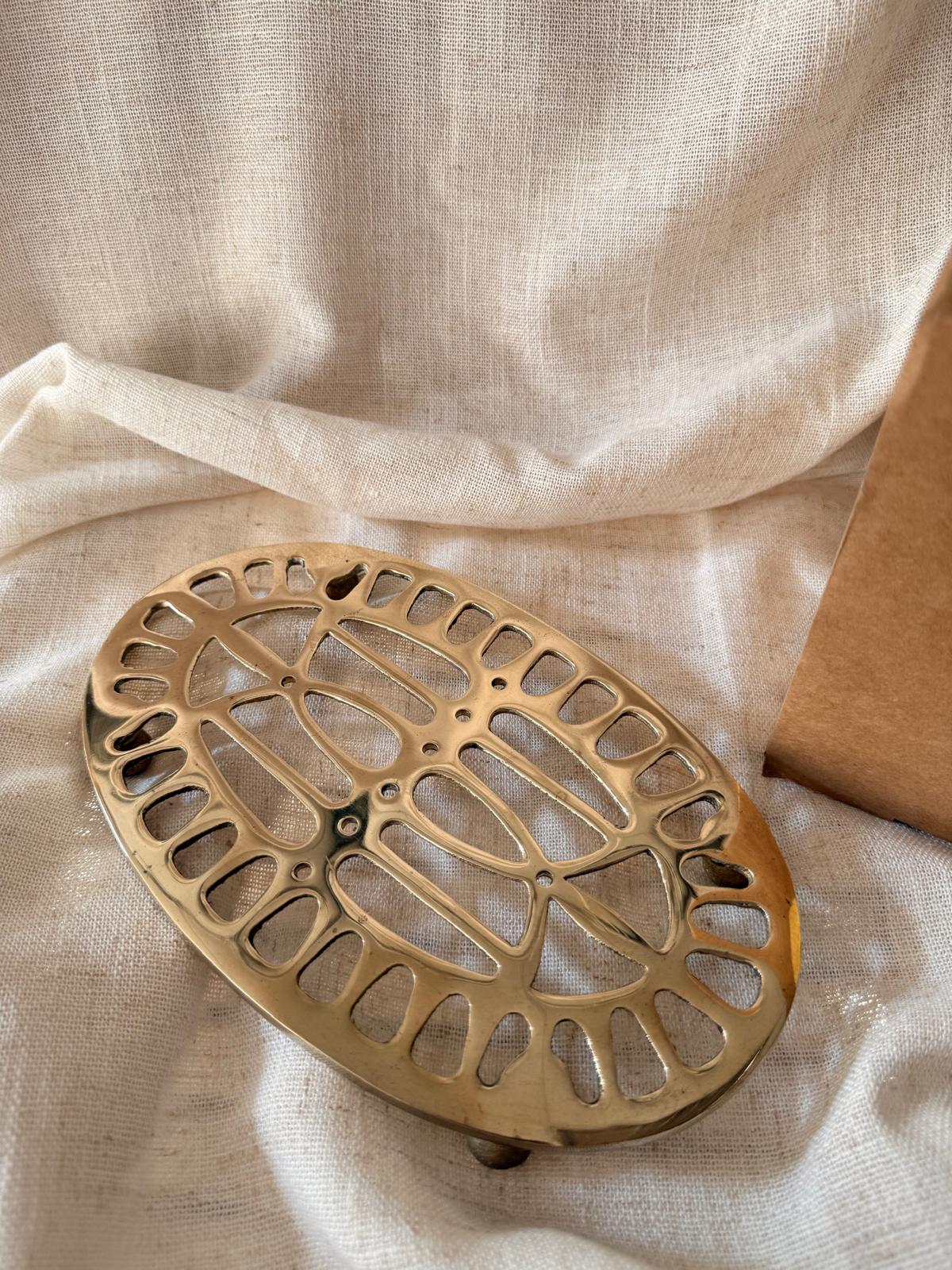 Brass handmade in HK dish Coaster