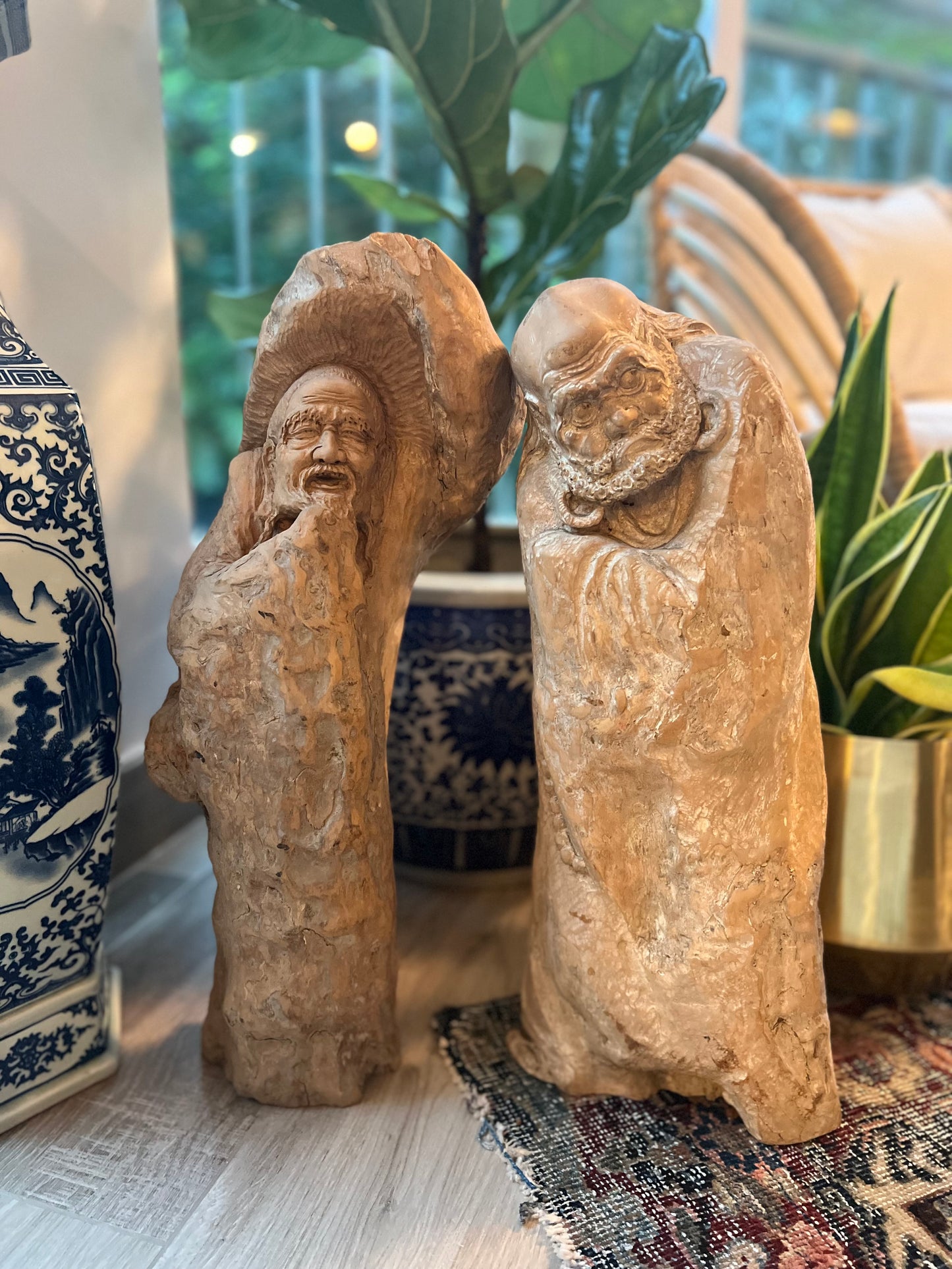 Wise men wooden statues