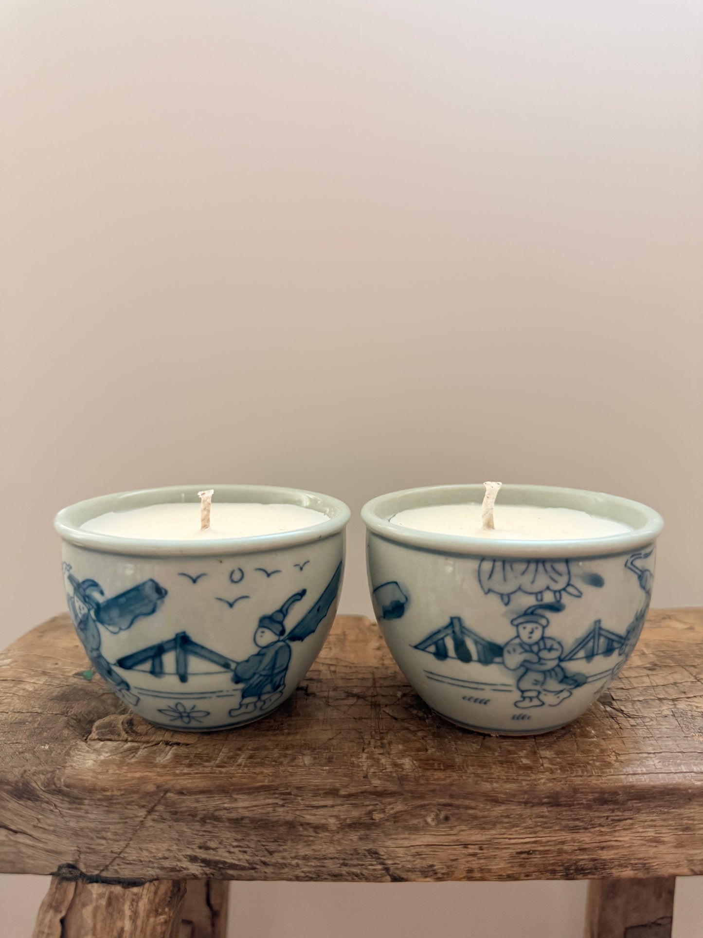 Pair of tea cup candles