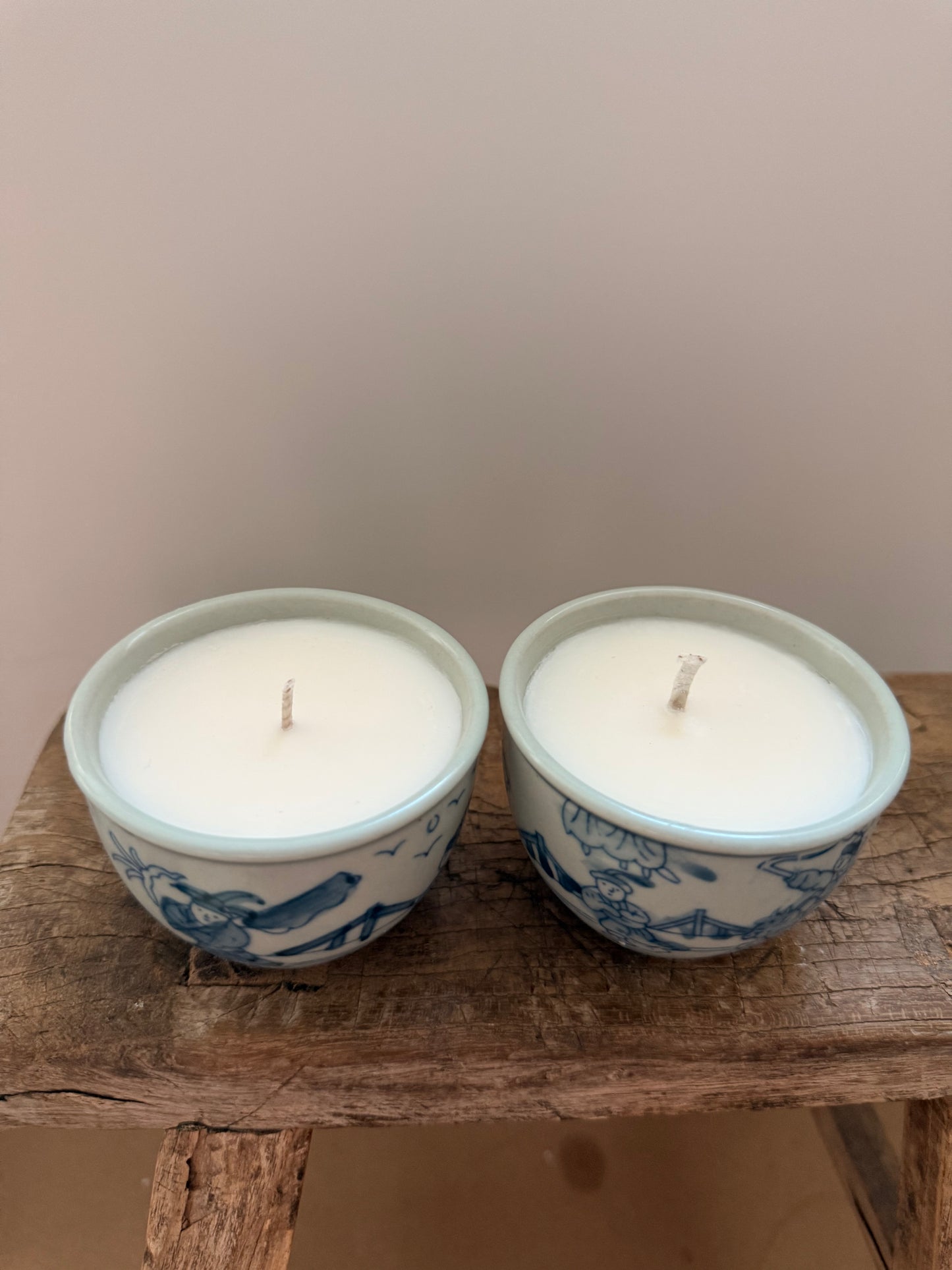 Pair of tea cup candles