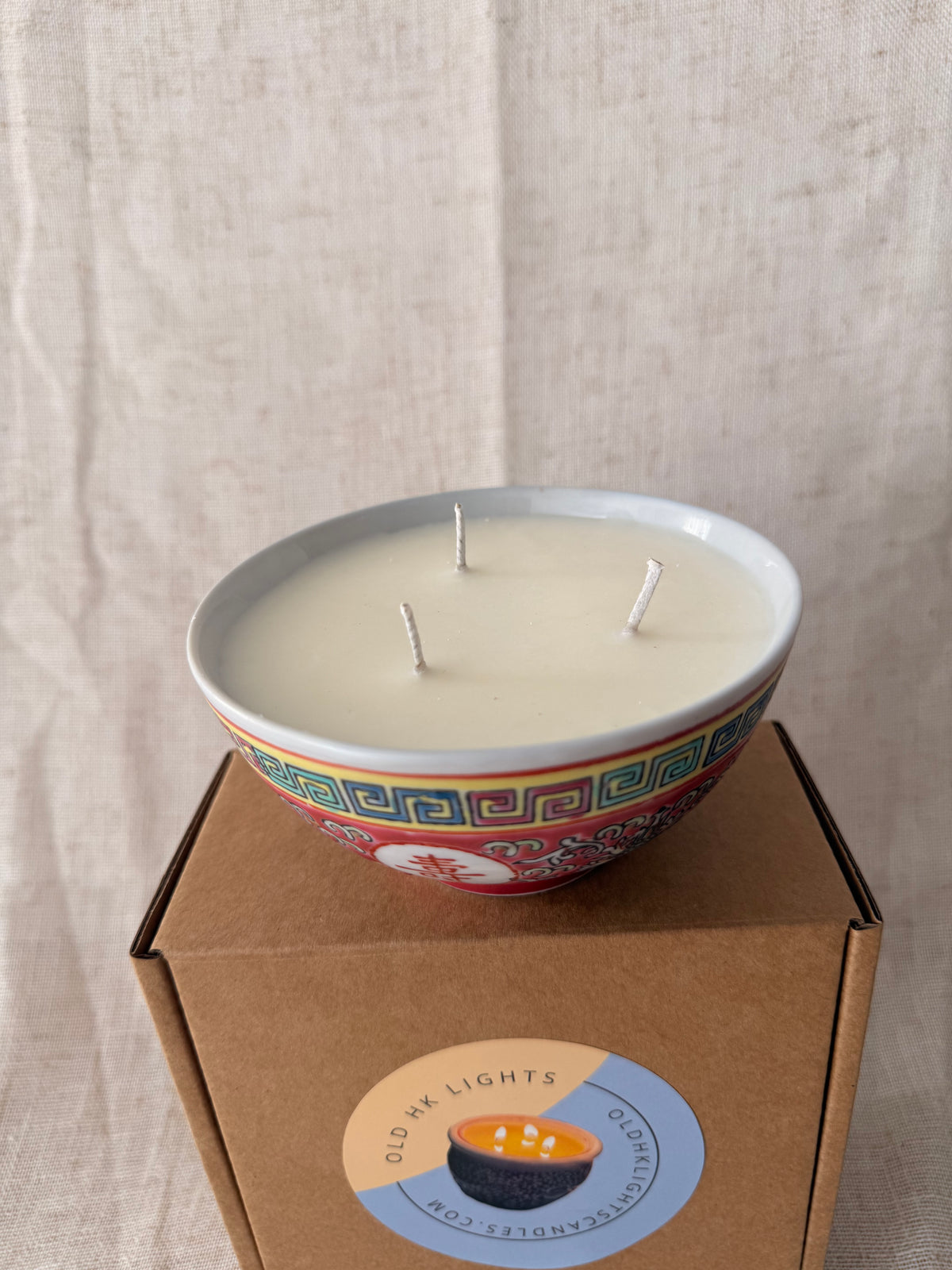 Red Prosperity bowl Candle