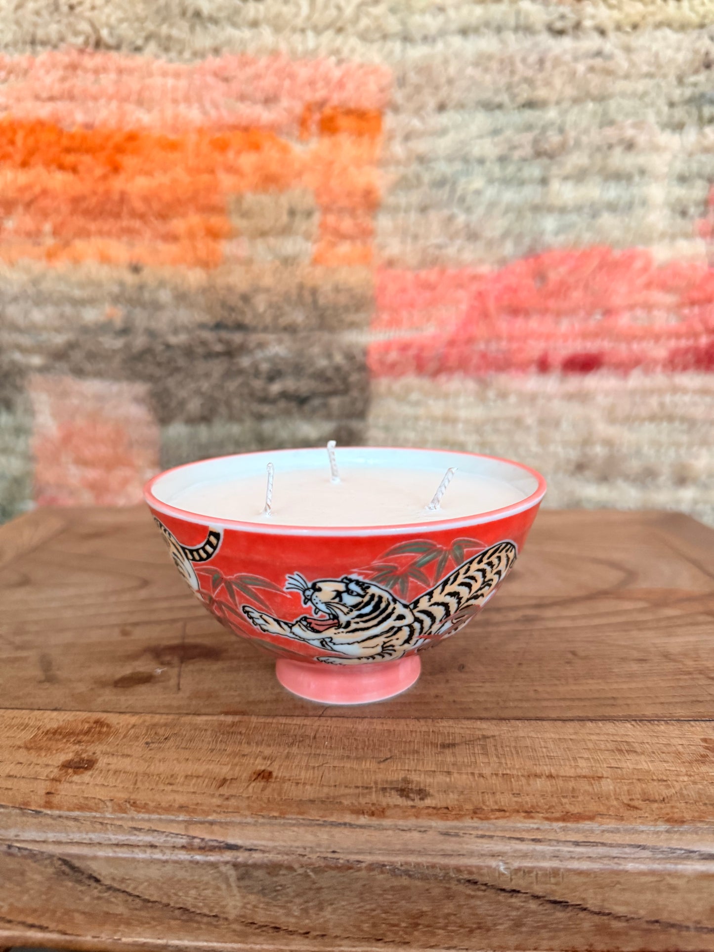 Red Tiger Japanese bowl candle