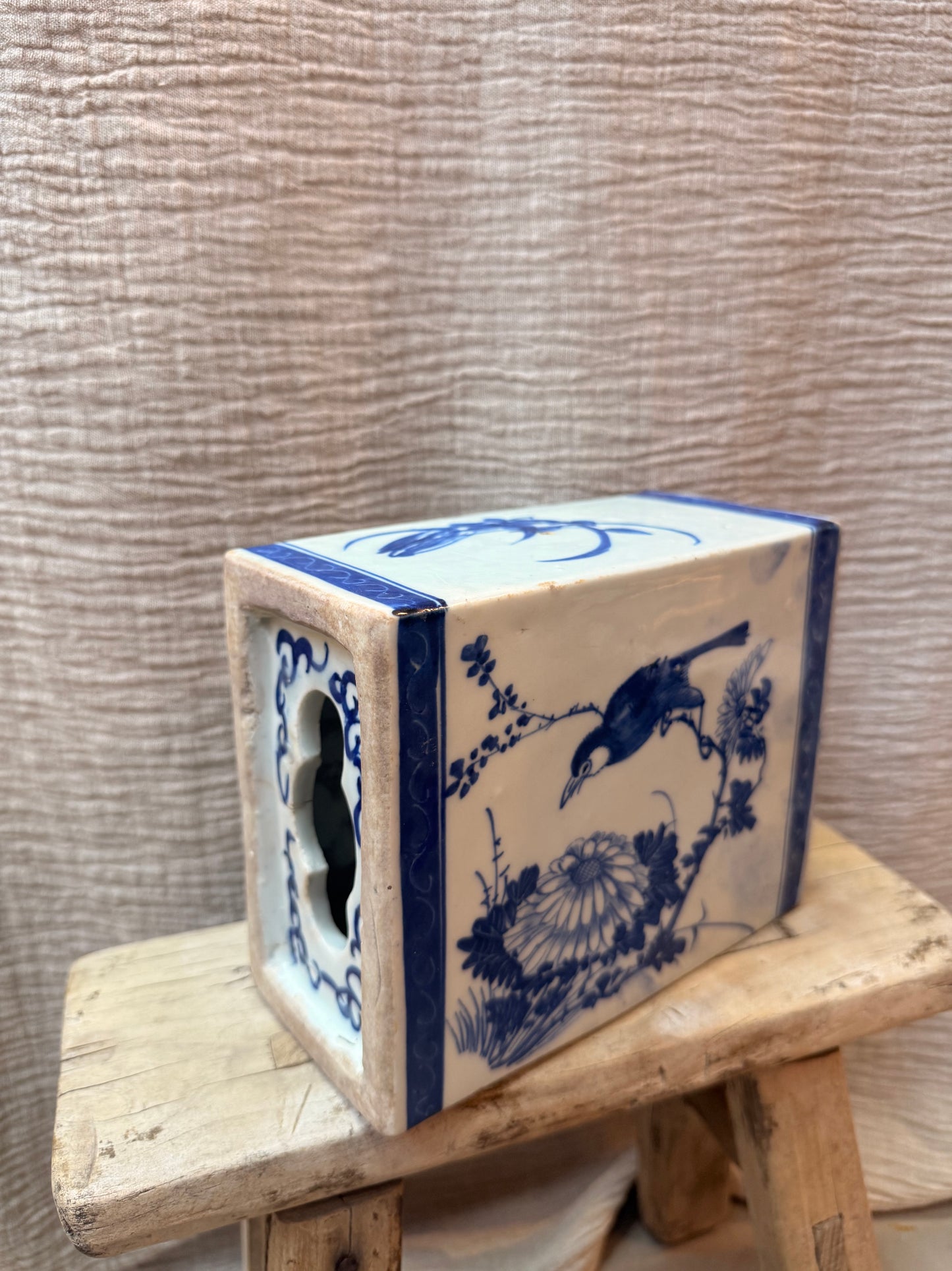 Ceramic blue and white Floral Antique pillows