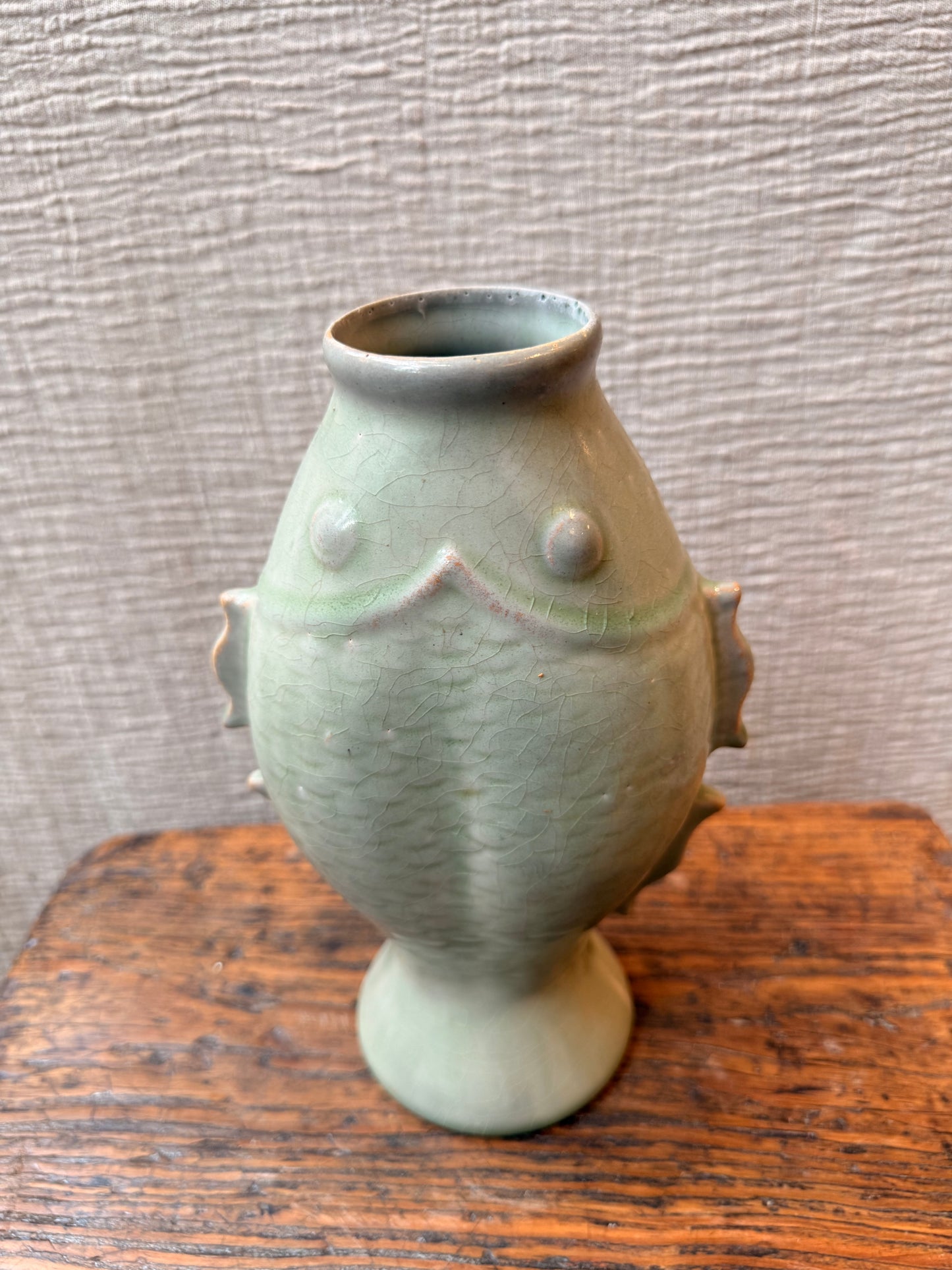 Celadon double Fish small Vase