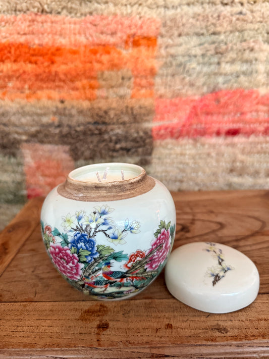 Peonies Tea Jar 1 wick Candle