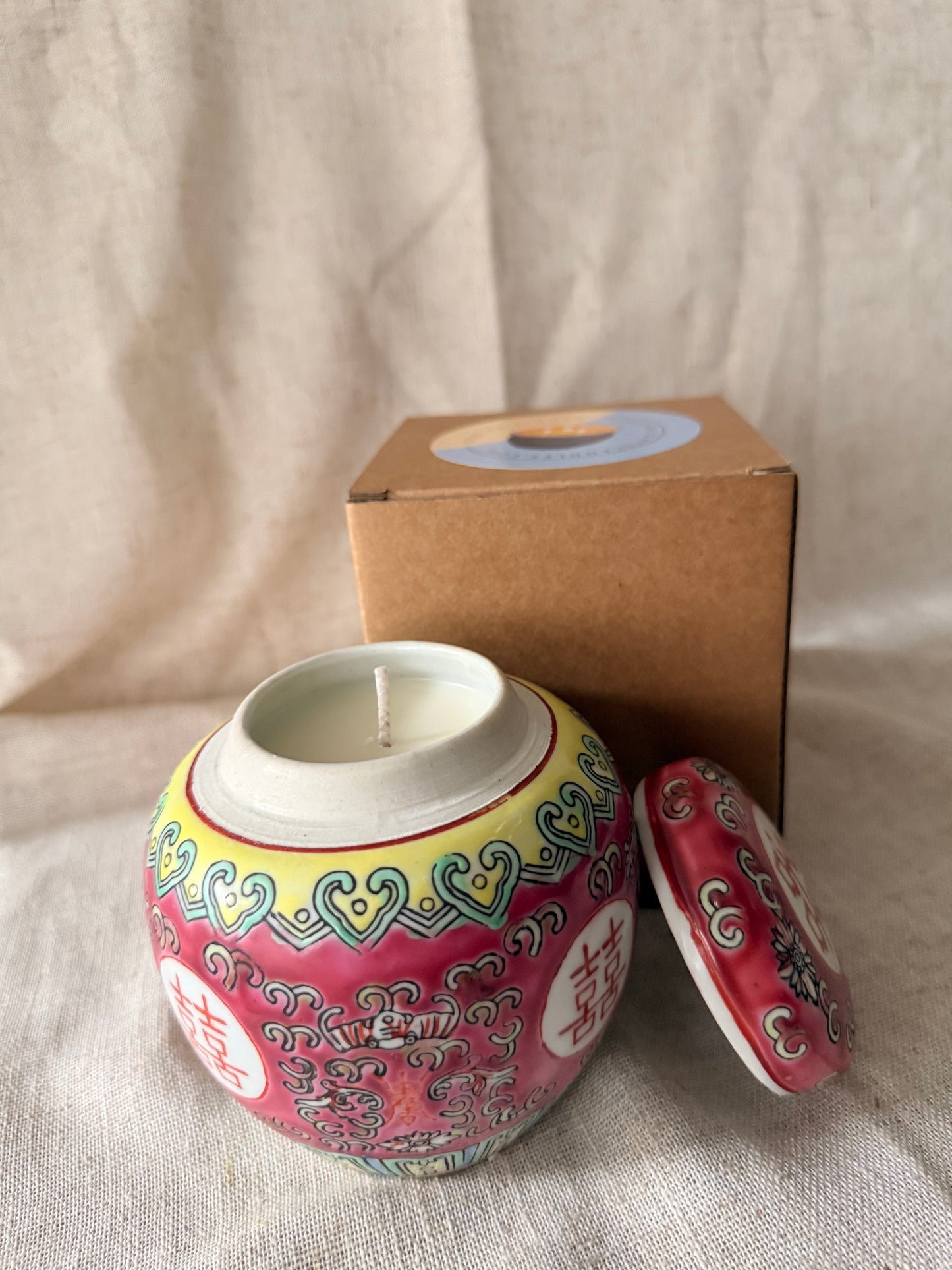 Red Prosperity teabox Candle