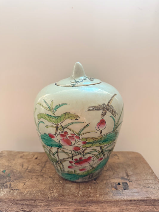 Minted lotus jar 3 wicks candle