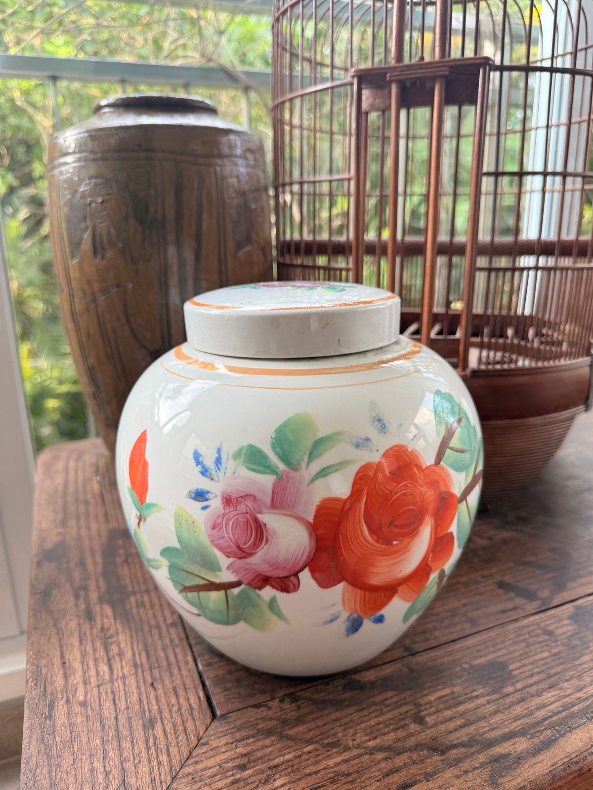 Republic Era hand-painted Ginger Jars