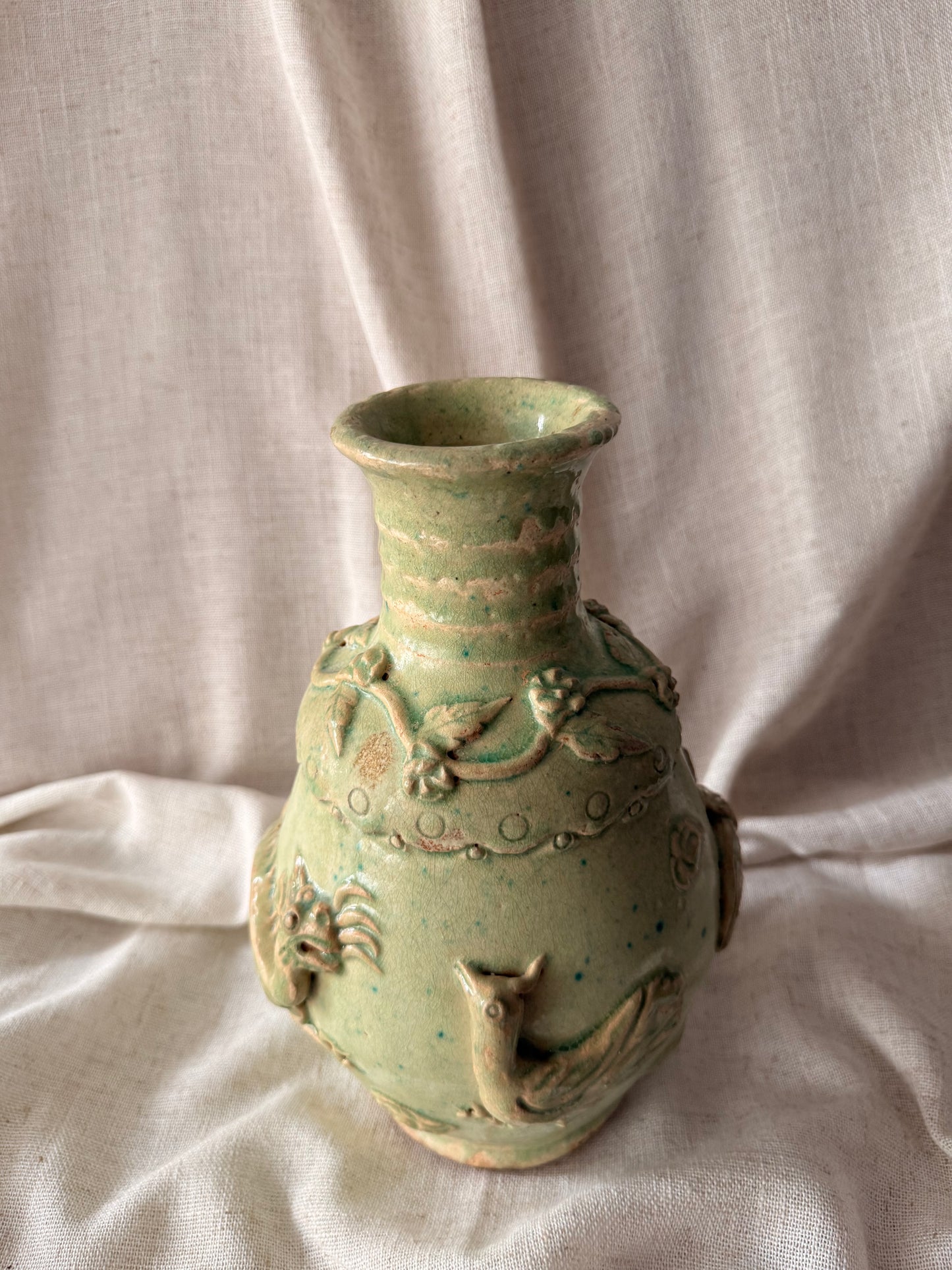 Singapore handmade phoenix and dragon vase