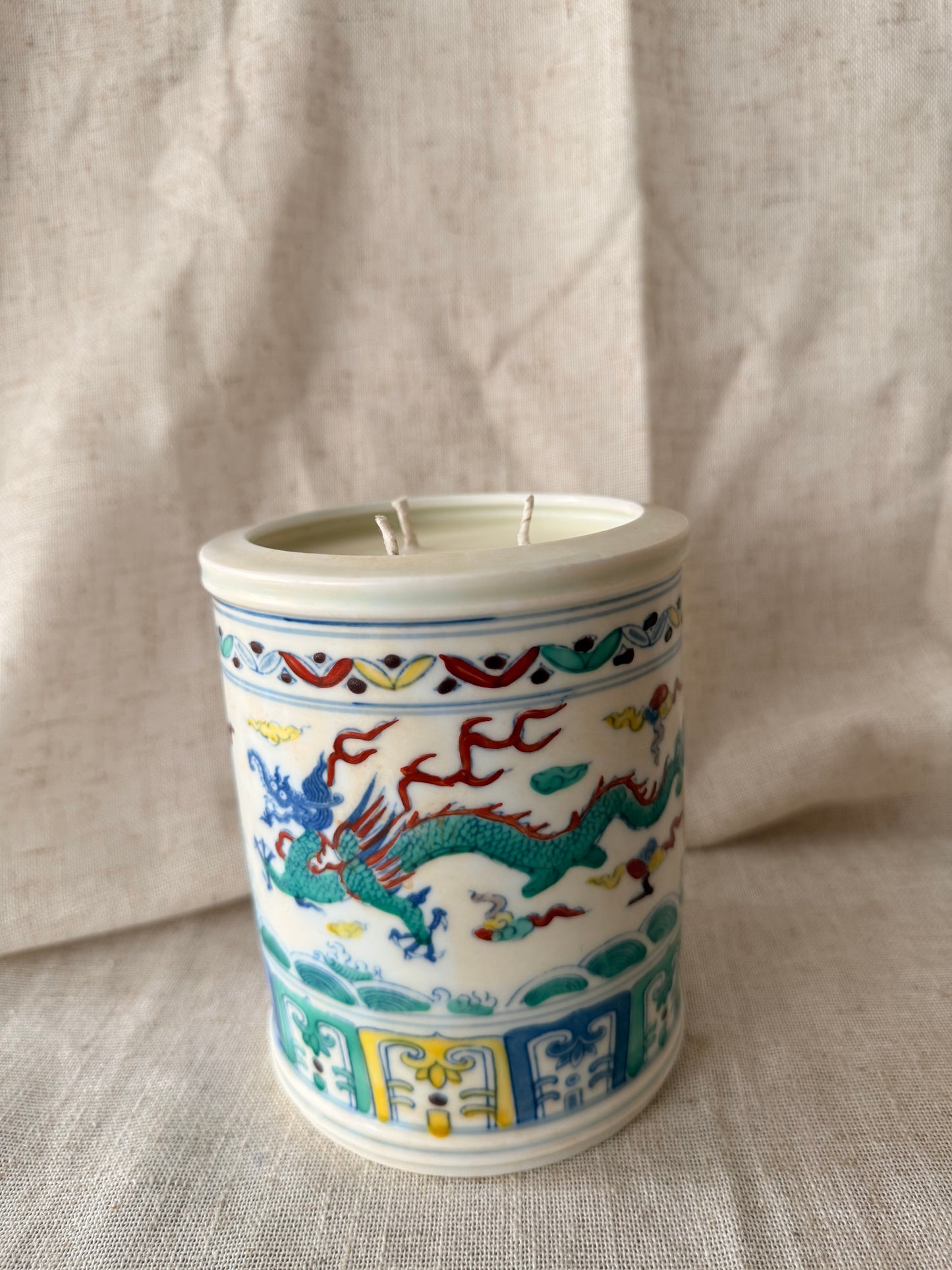 Phœnix and Dragon brush pot Candle