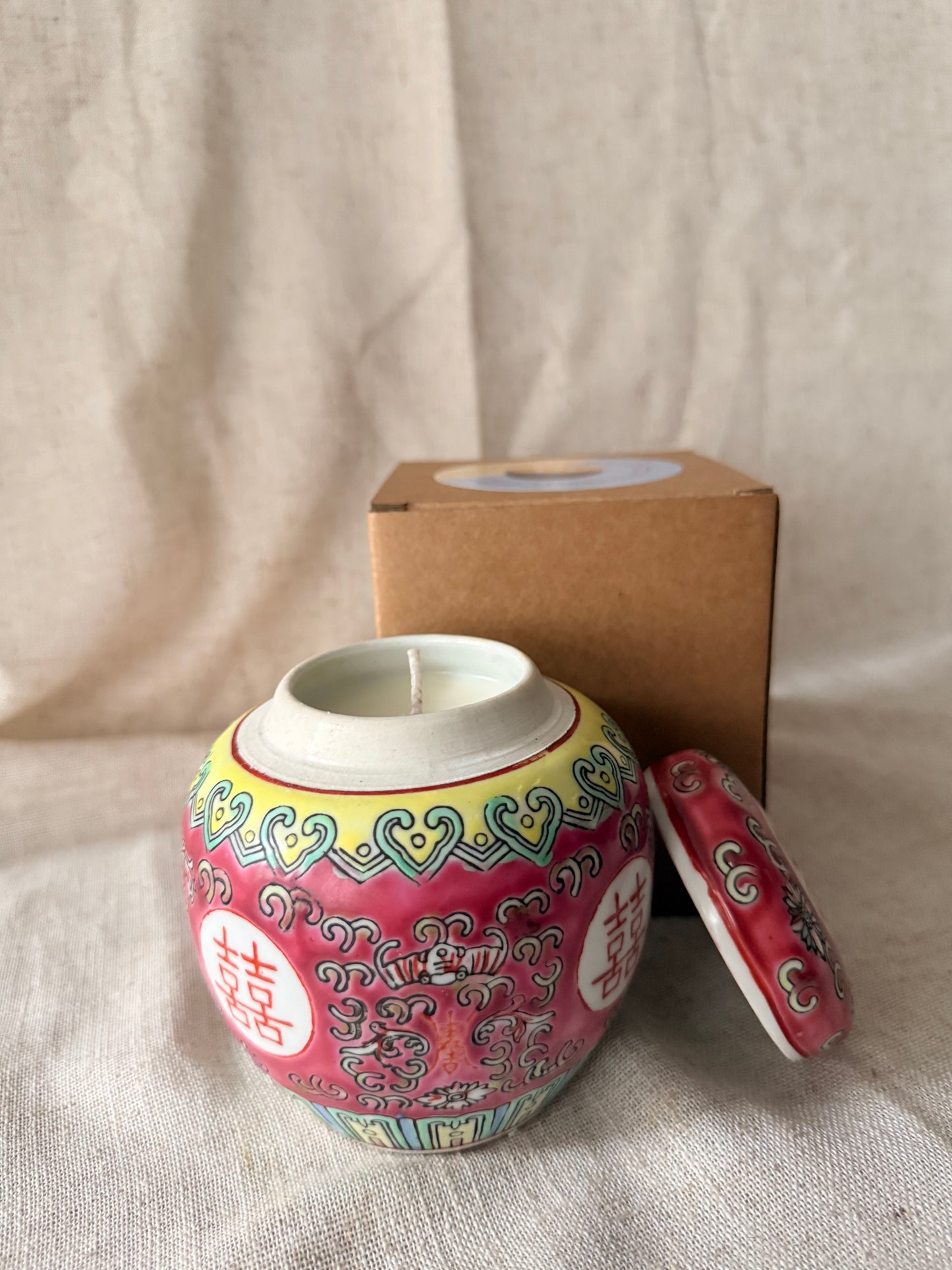 Red Prosperity teabox Candle