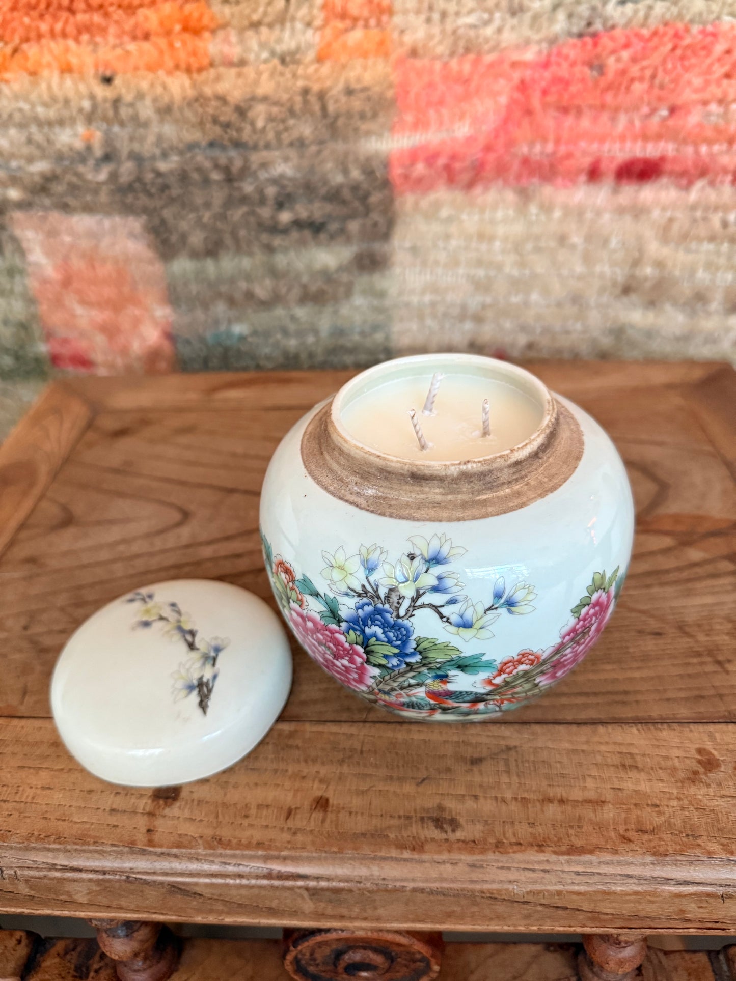 Peonies Tea Jar 1 wick Candle