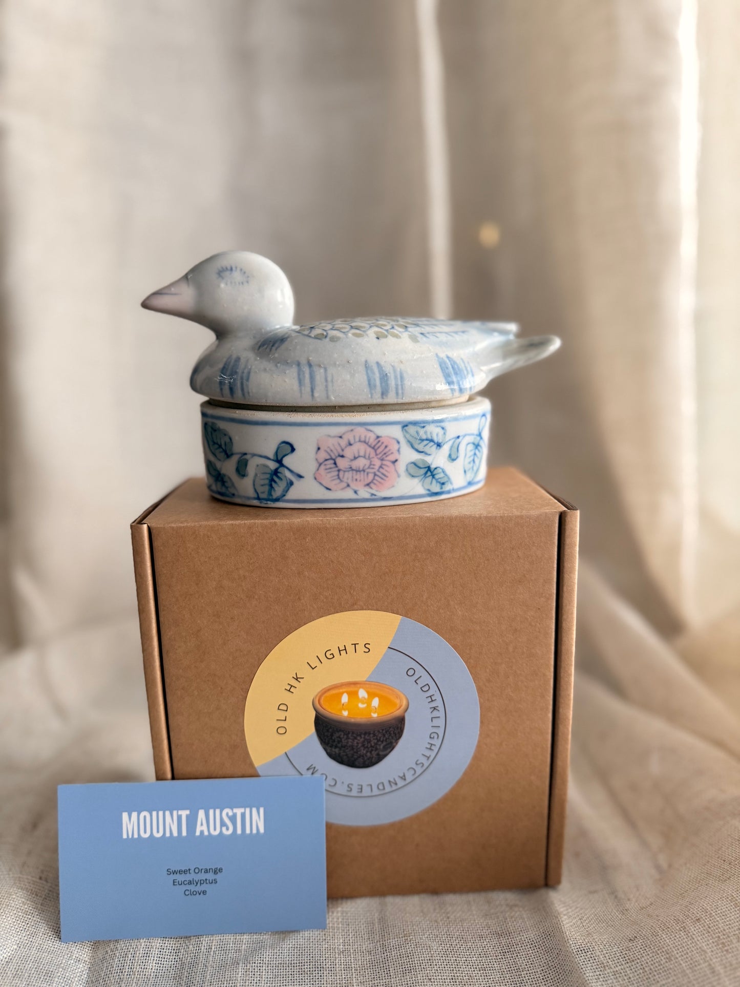 Hand painted duck candle