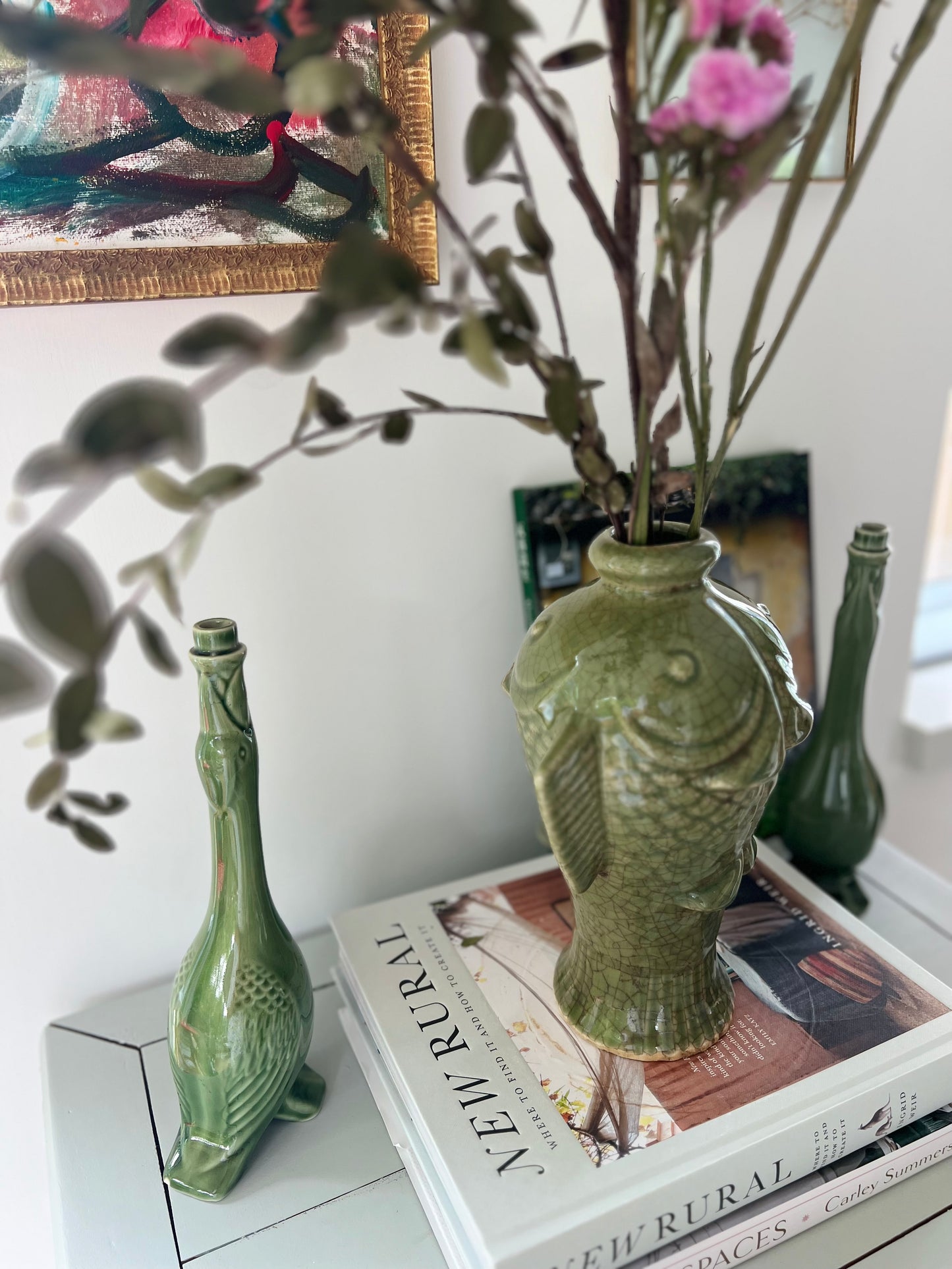 Celadon antique fish vase