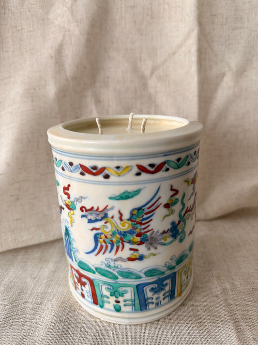 Phœnix and Dragon brush pot Candle