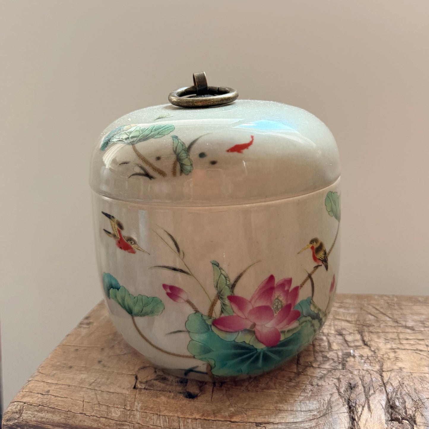 Lotus minted tea box 3 wicks candle