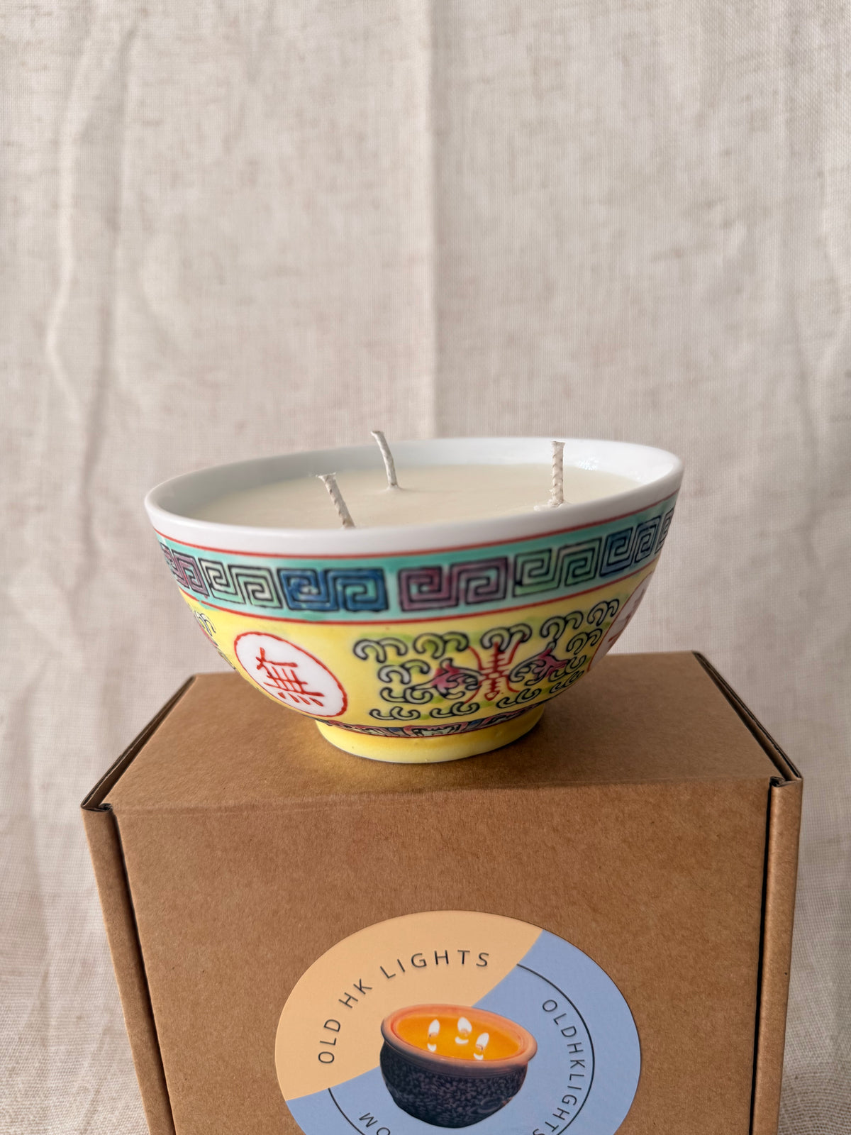 Yellow Prosperity bowl Candle