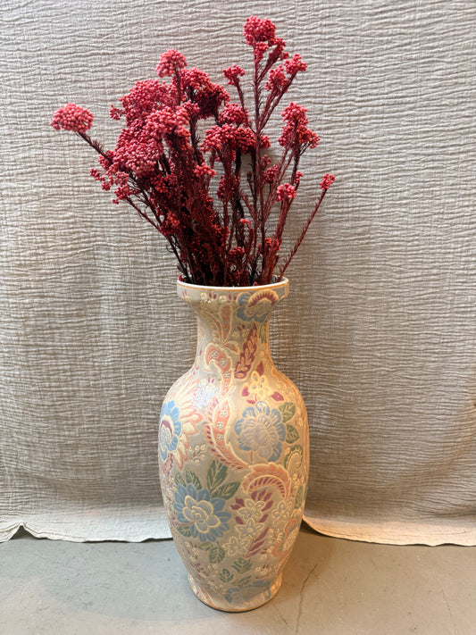 Pastel shades Kashmir hand painted Vase
