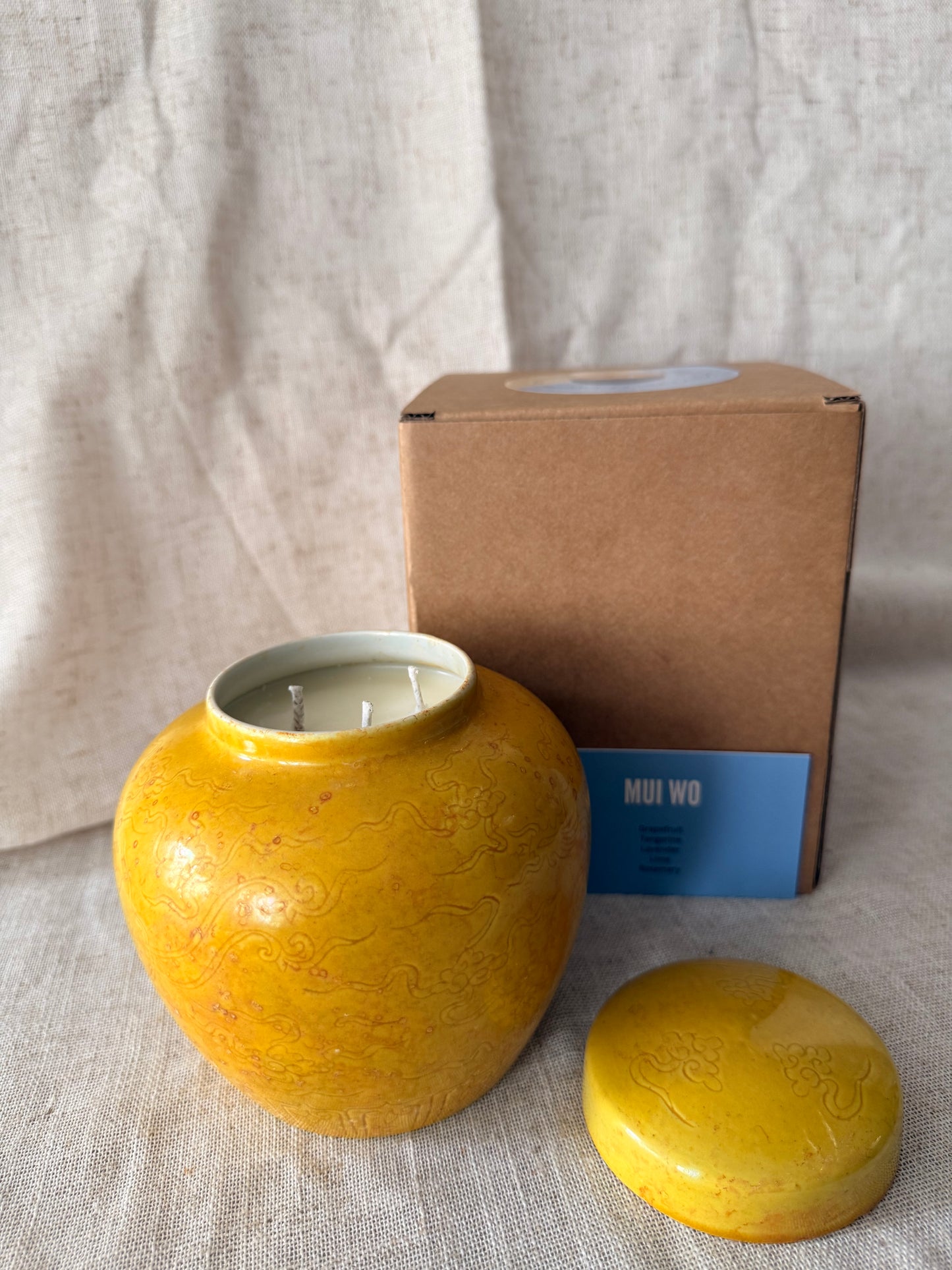 Yellow Clouds tea jar Candle