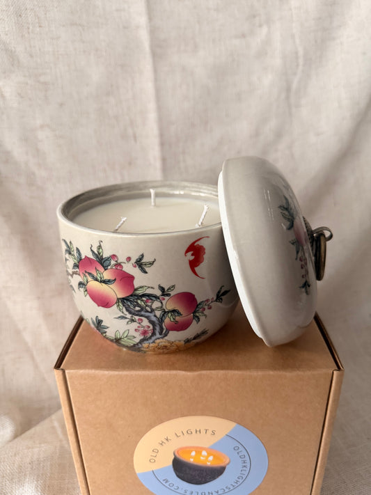 Round Peach minted Tea Jar Candle