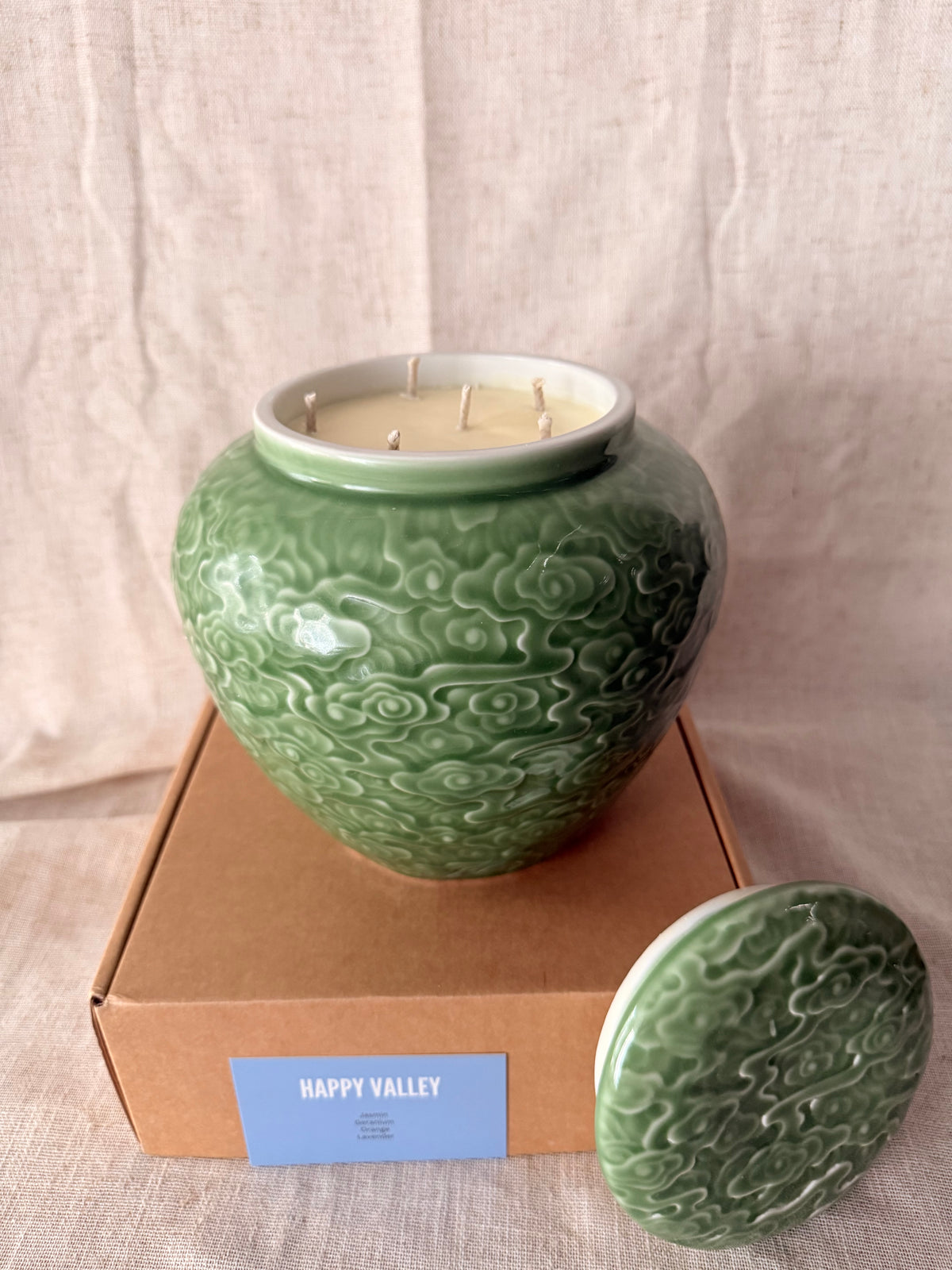 Green clouds 6 wicks Jar Candle