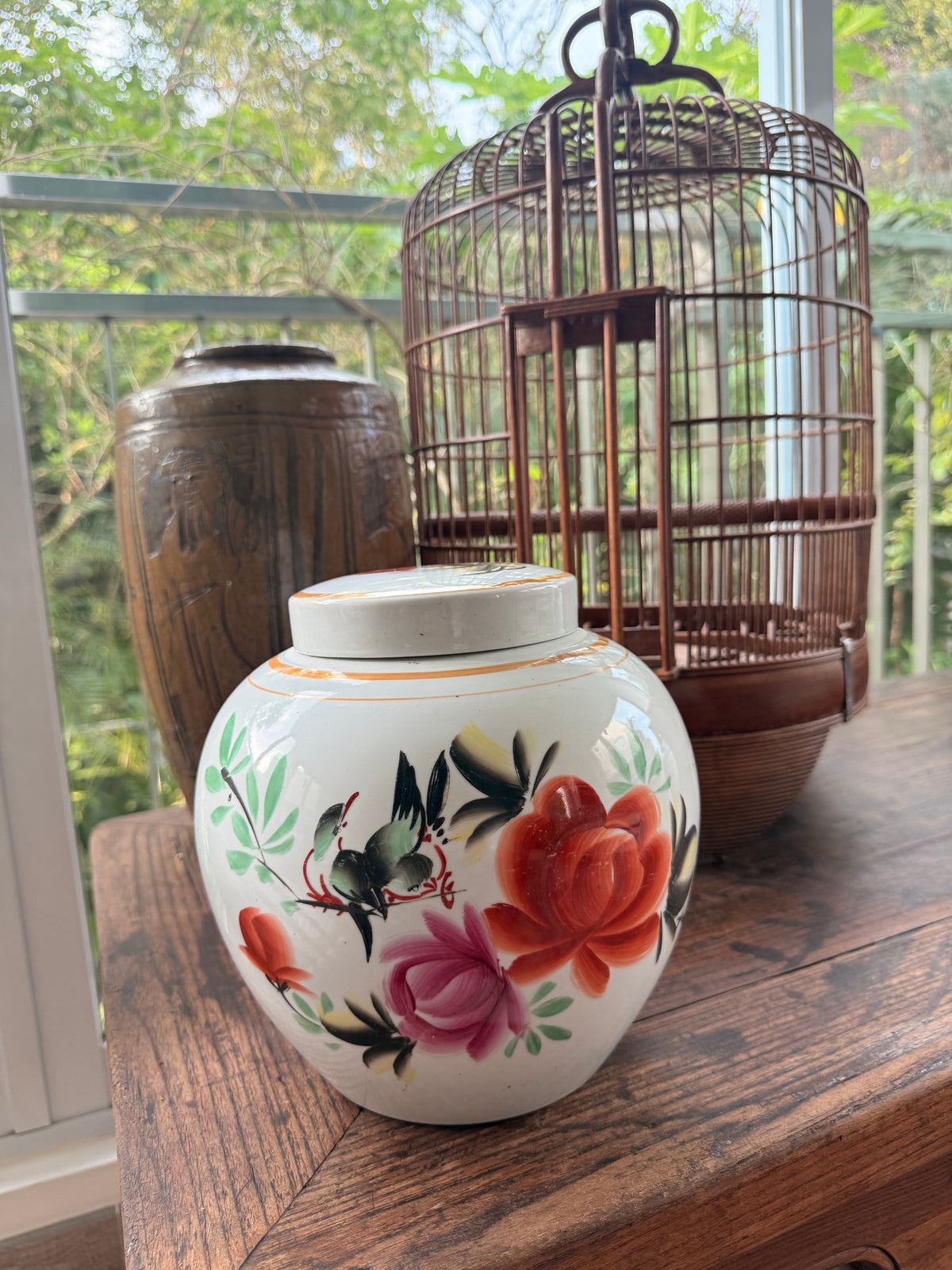 Republic Era hand-painted Ginger Jars