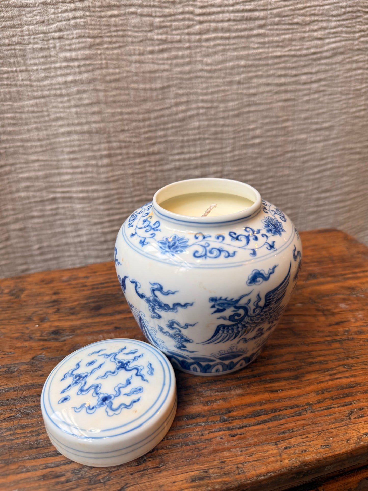 Fine porcelain Dragon & Phoenix Candle