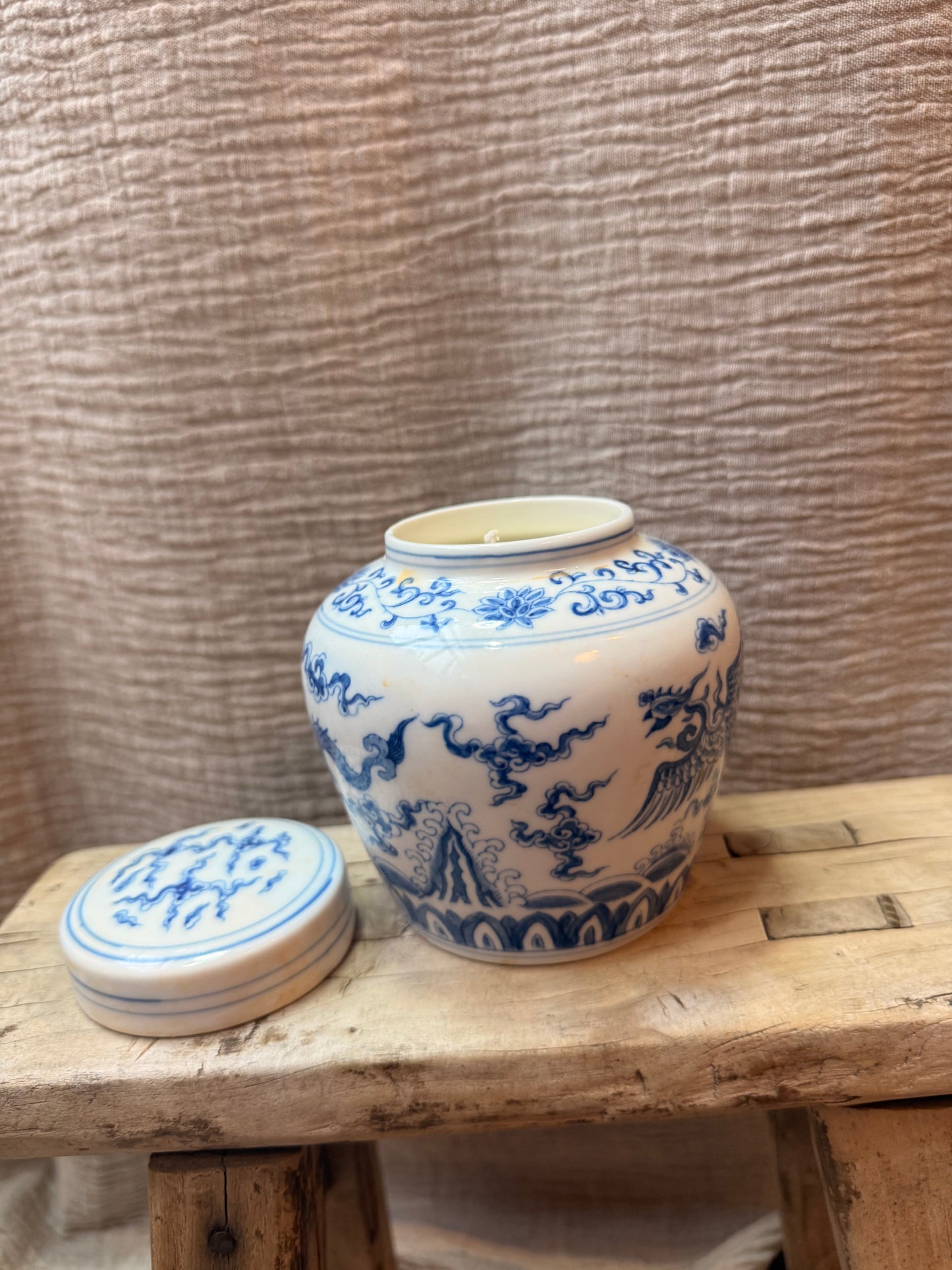 Fine porcelain Dragon & Phoenix Candle