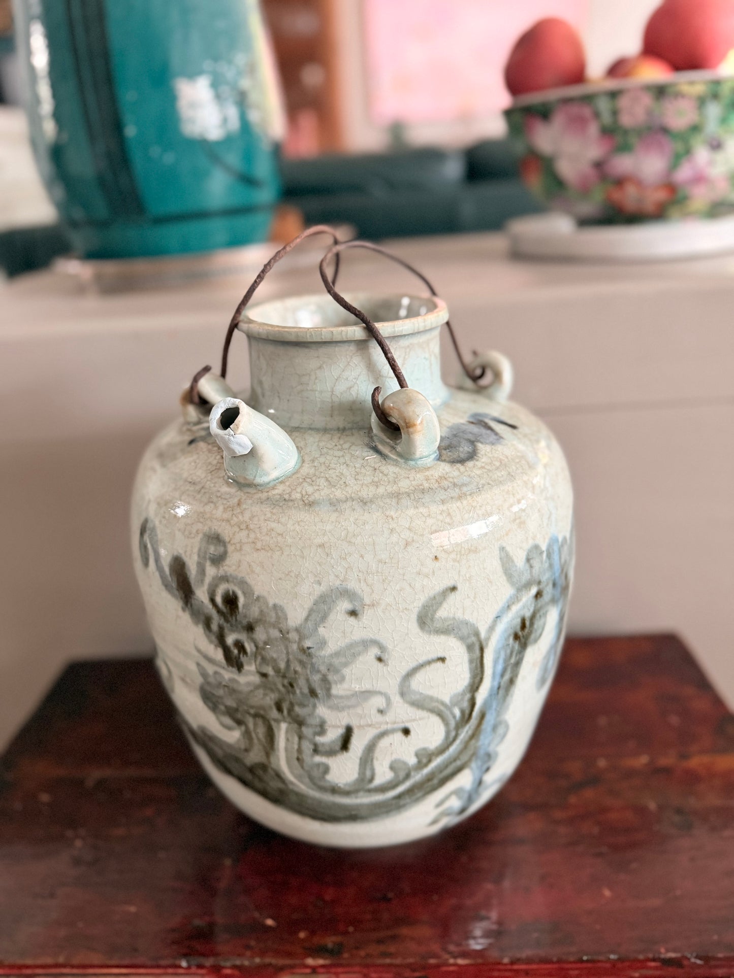 Antique dragon vinegar jar / vase