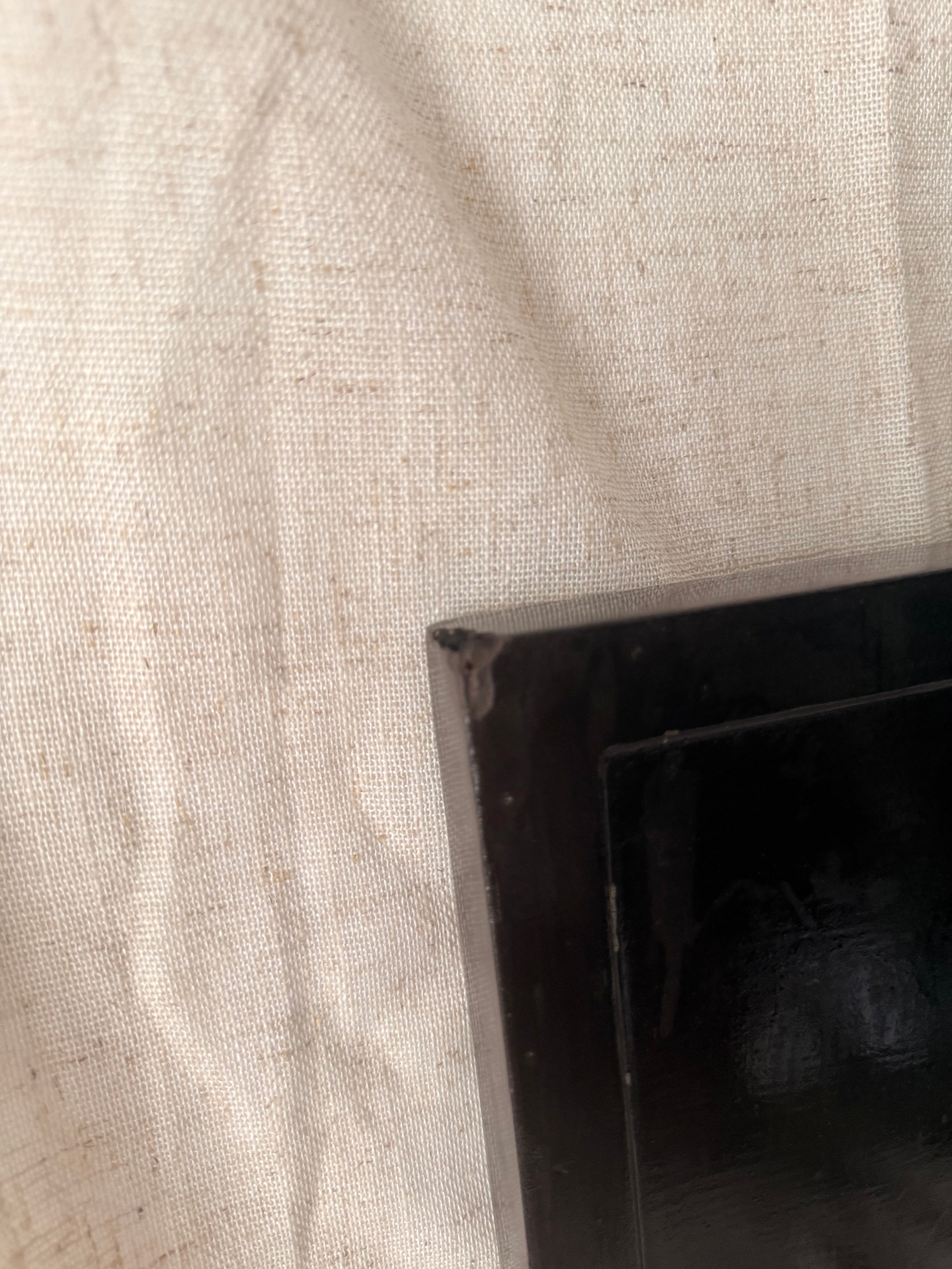 Black lacquer small panel with soap stone carvings – Old HK Lights