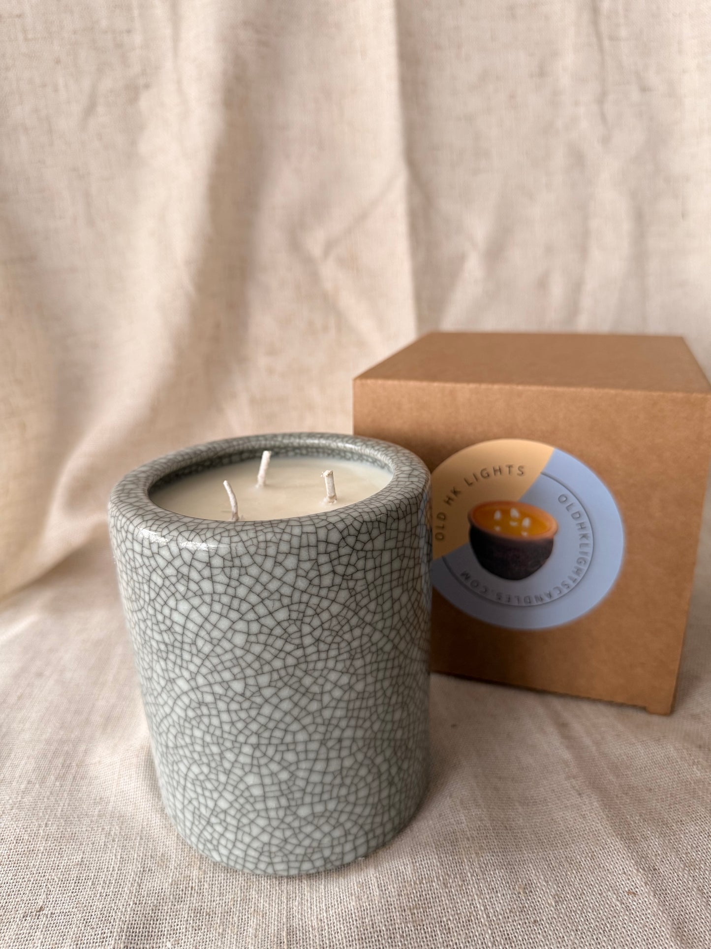 Celadon calligraphy brush pot Candle