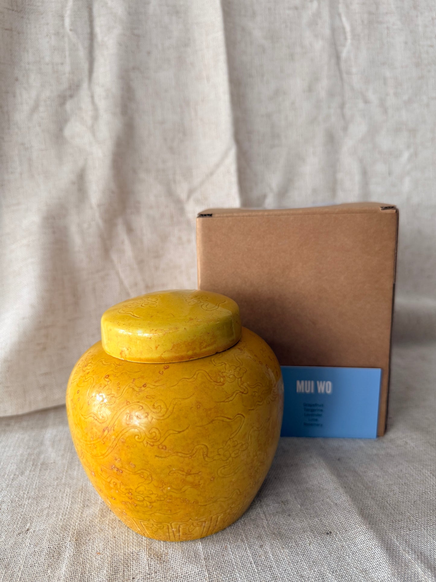 Yellow Clouds tea jar Candle