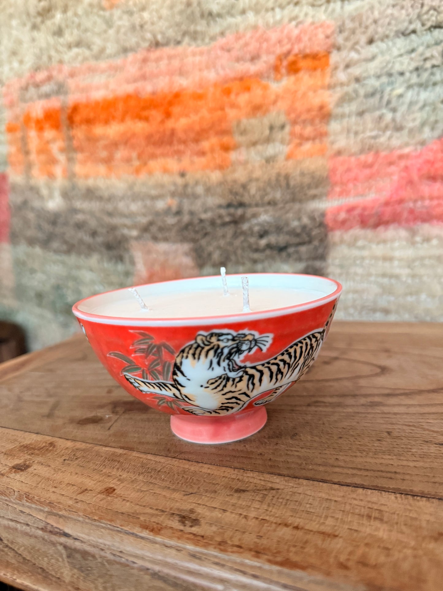 Red Tiger Japanese bowl candle