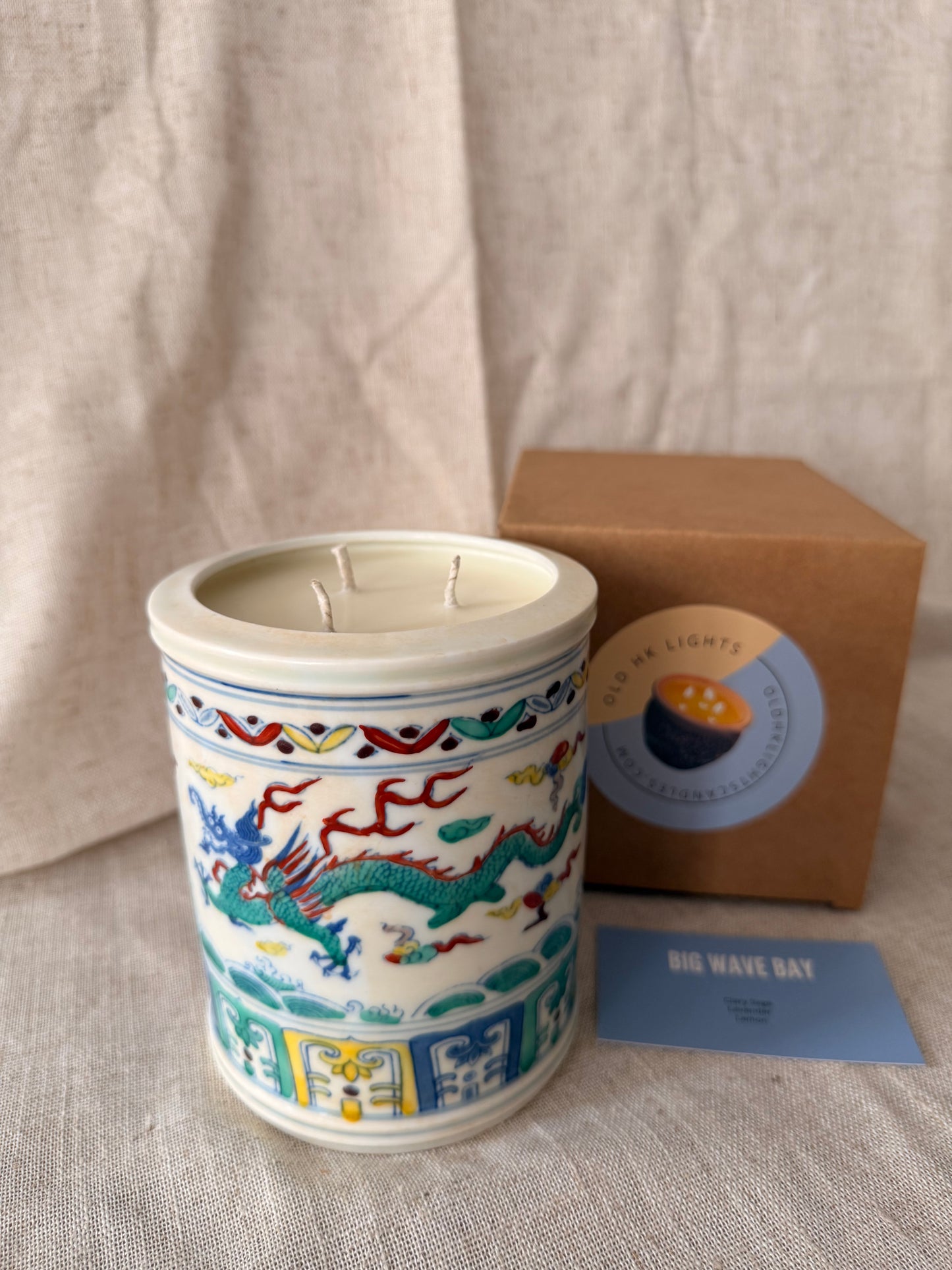 Phœnix and Dragon brush pot Candle