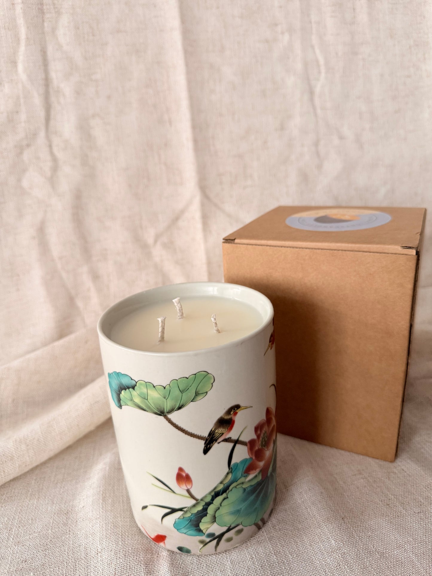 Large Brush pot Pond Candle