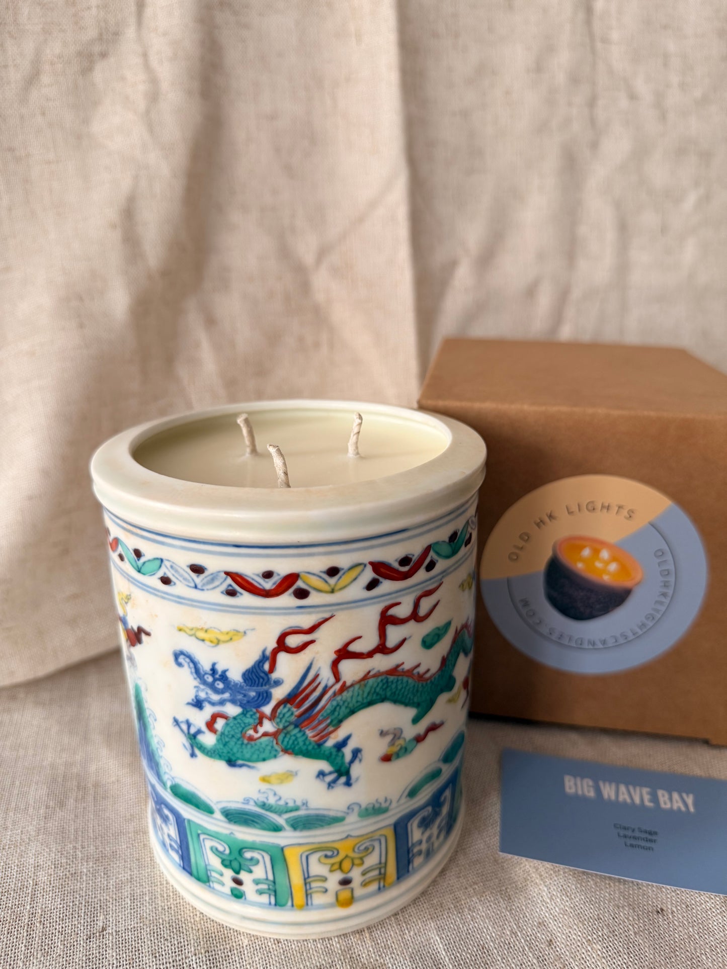 Phœnix and Dragon brush pot Candle