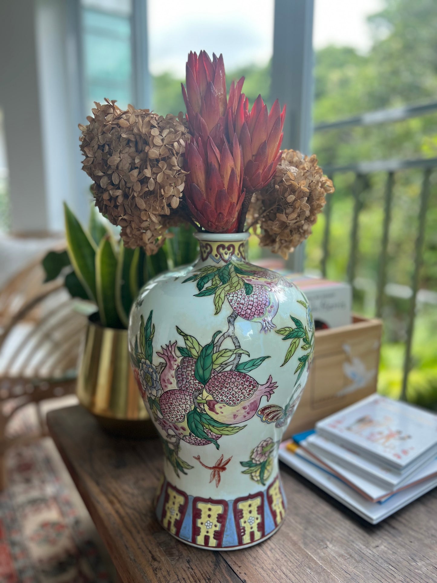 Tall 37cm pomegranate vase